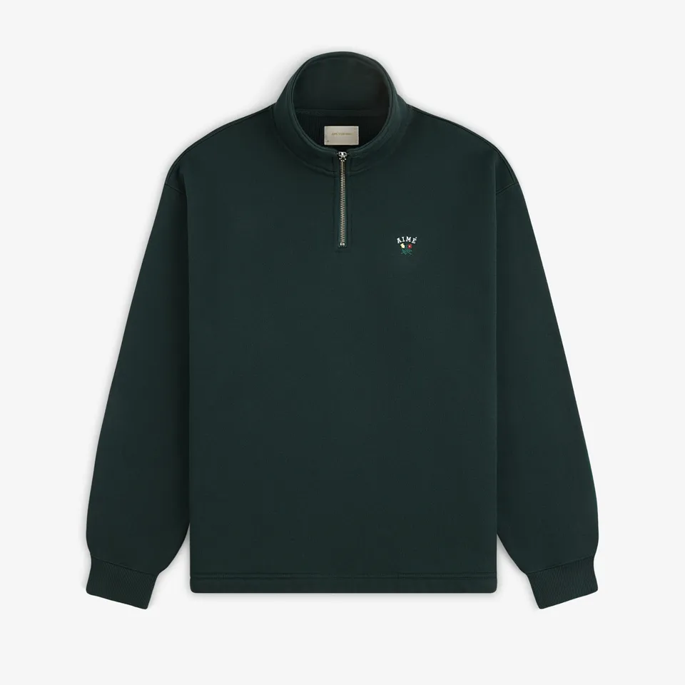 aim-leon-dore-crest-quarter-zip-pullover-cropped-gr-n image 1