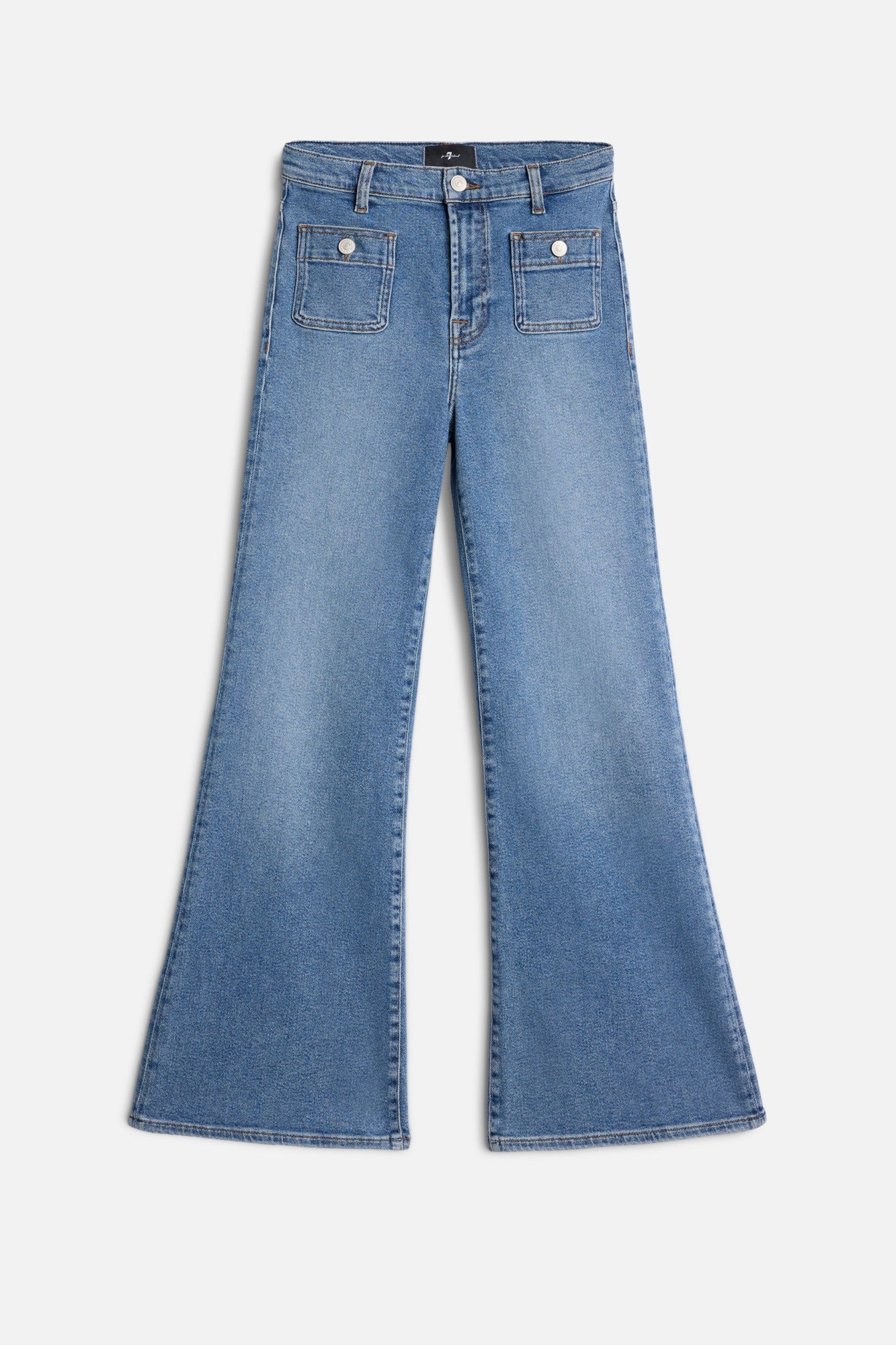 7-for-all-mankind-petite-modern-dojo-flare-jeans-luxe-vintage-oceanstone-damen image 1