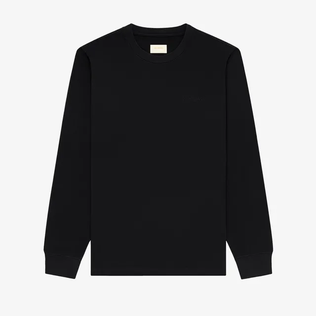 aim-leon-dore-tonal-logo-long-sleeve-tee-langarmshirt-schwarz-baumwolle image 1