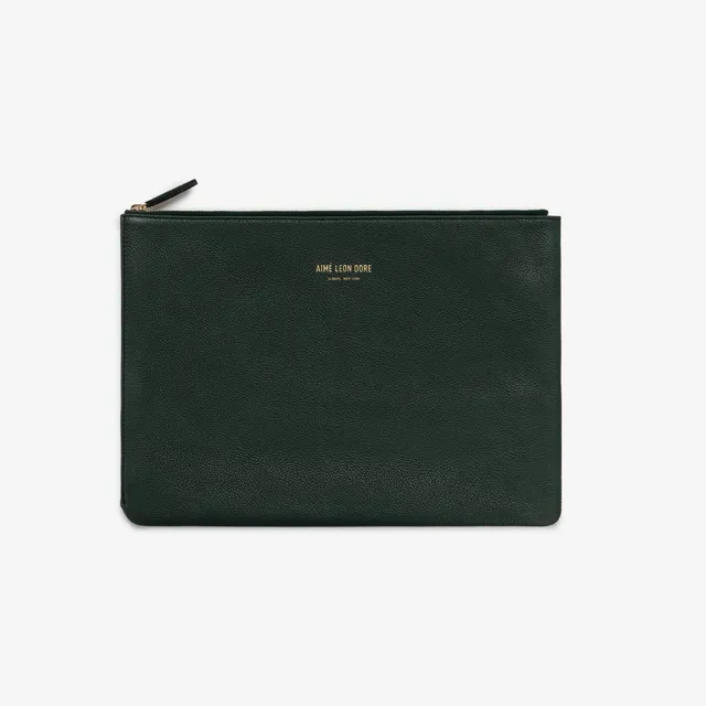 aim-leon-dore-medium-leather-pouch-gr-n image 1