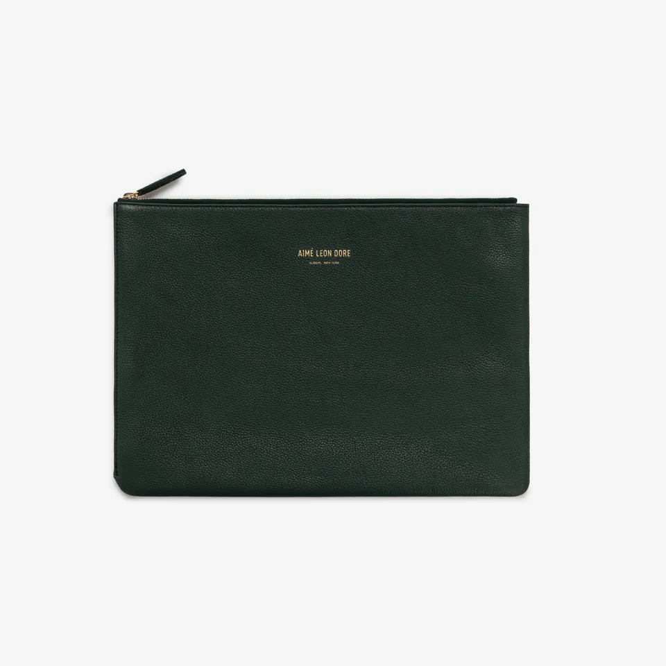 aim-leon-dore-medium-leather-pouch-gr-n image 1