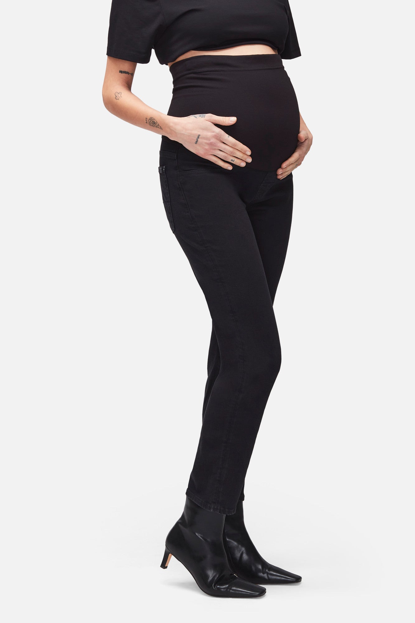 7-for-all-mankind-straight-maternity-umstandsjeans-luxe-gravity image 2