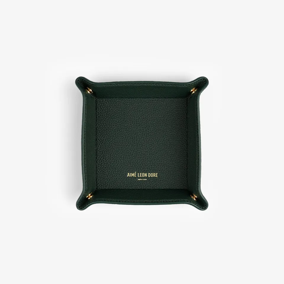 aim-leon-dore-leather-catchall-gr-n-leder-ablage-aus-kalbsleder image 1