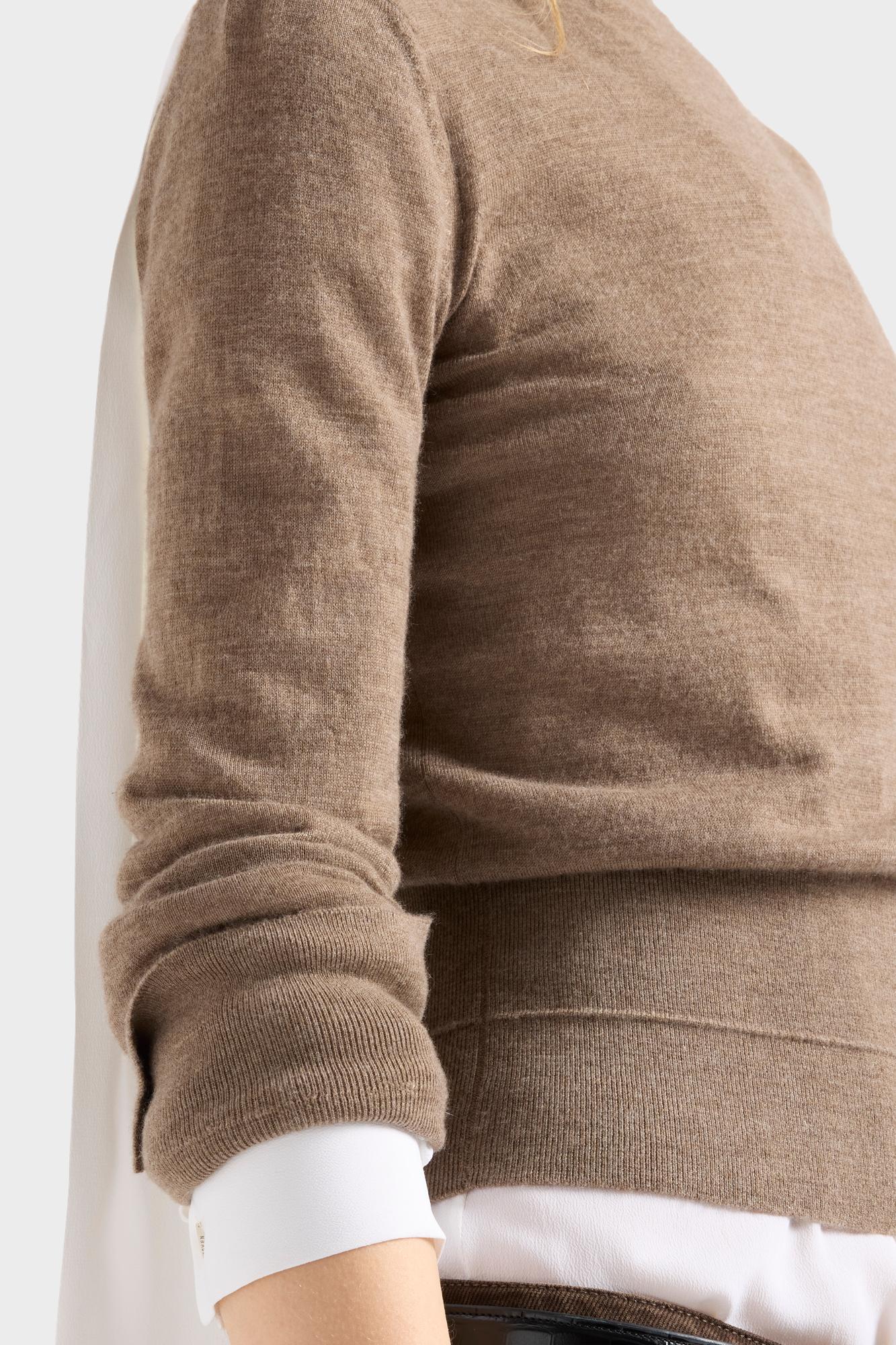 7-for-all-mankind-double-rib-crewneck-cashmere-pullover-sandcastle image 6