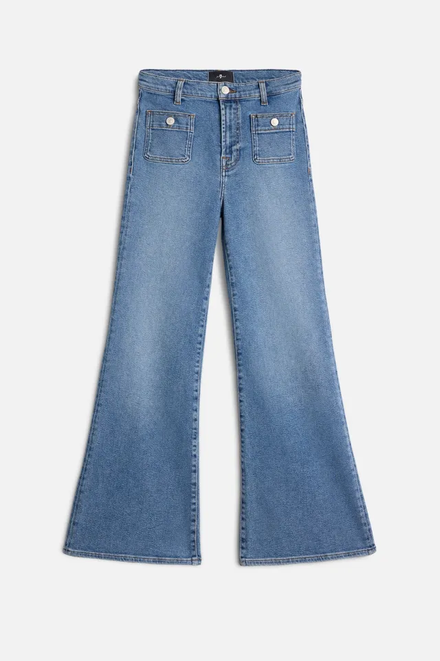 7-for-all-mankind-petite-modern-dojo-flare-jeans-luxe-vintage-oceanstone-damen image 1