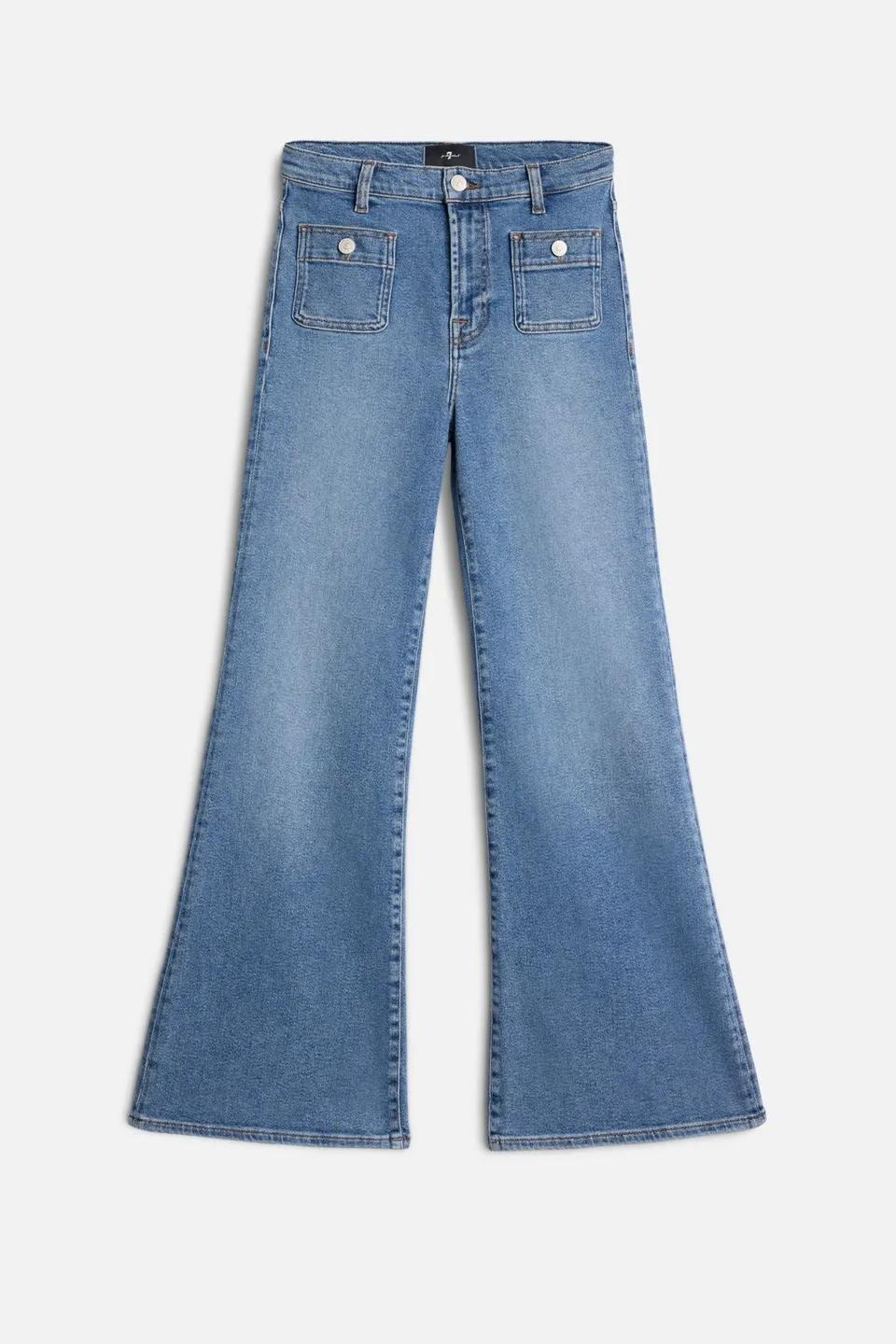 7-for-all-mankind-petite-modern-dojo-flare-jeans-luxe-vintage-oceanstone-damen image 1