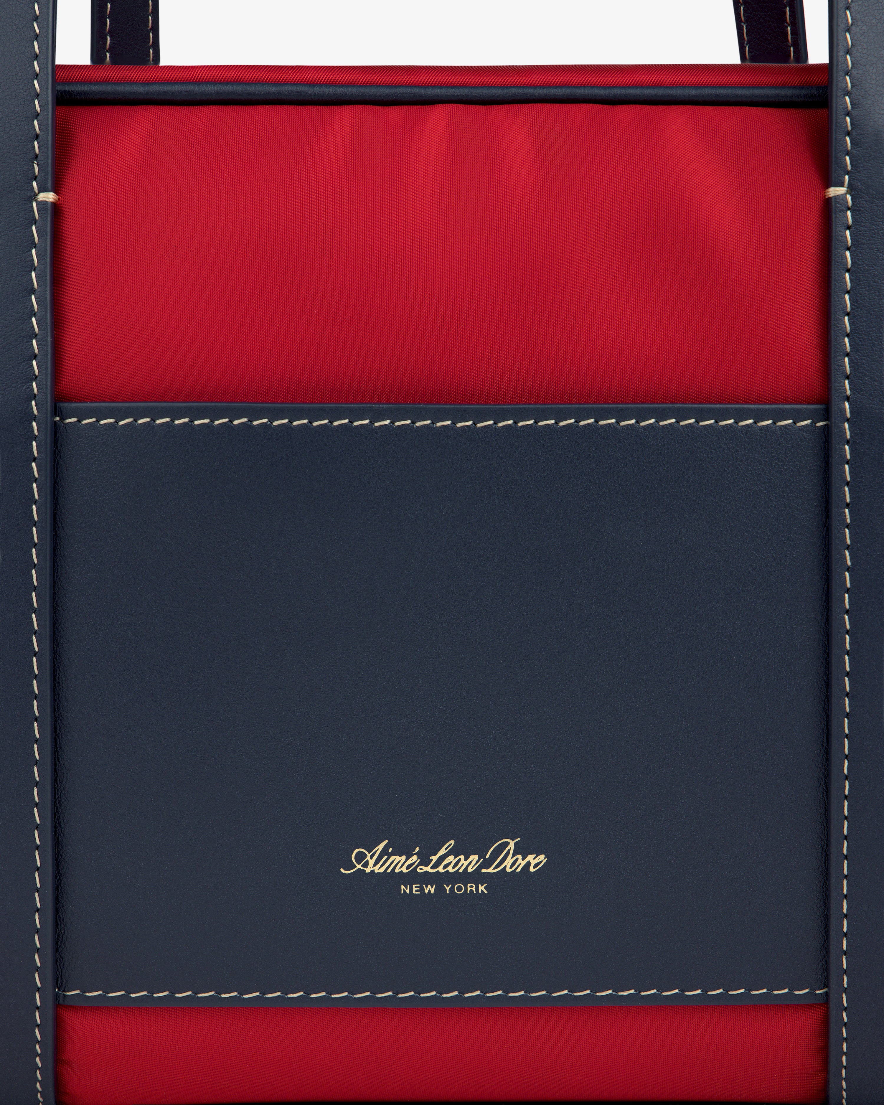 aim-leon-dore-mini-duffle-shoulder-bag-rot-navy-nylon-leder image 6