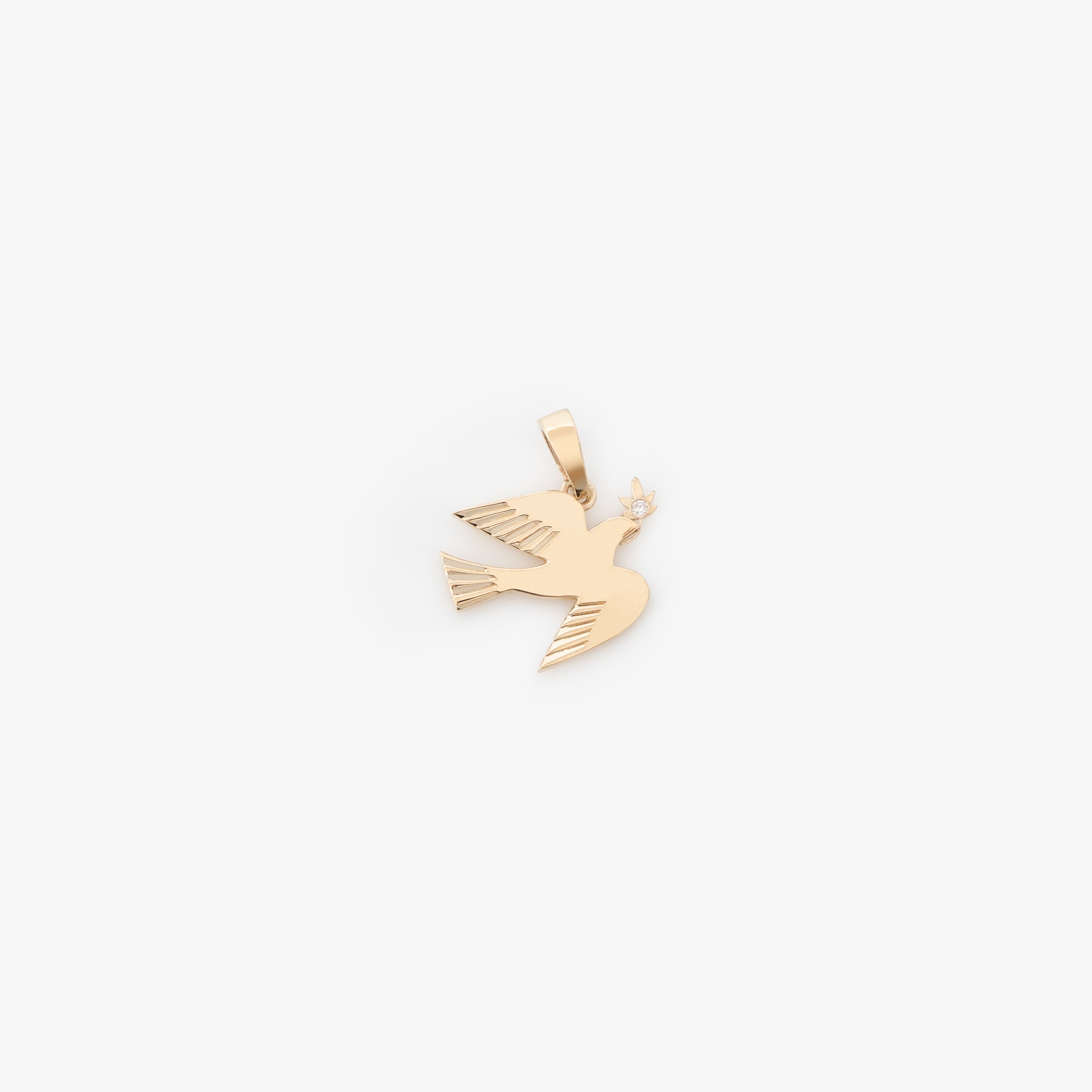 aim-leon-dore-14kt-gold-dove-anh-nger-mit-diamant image 1