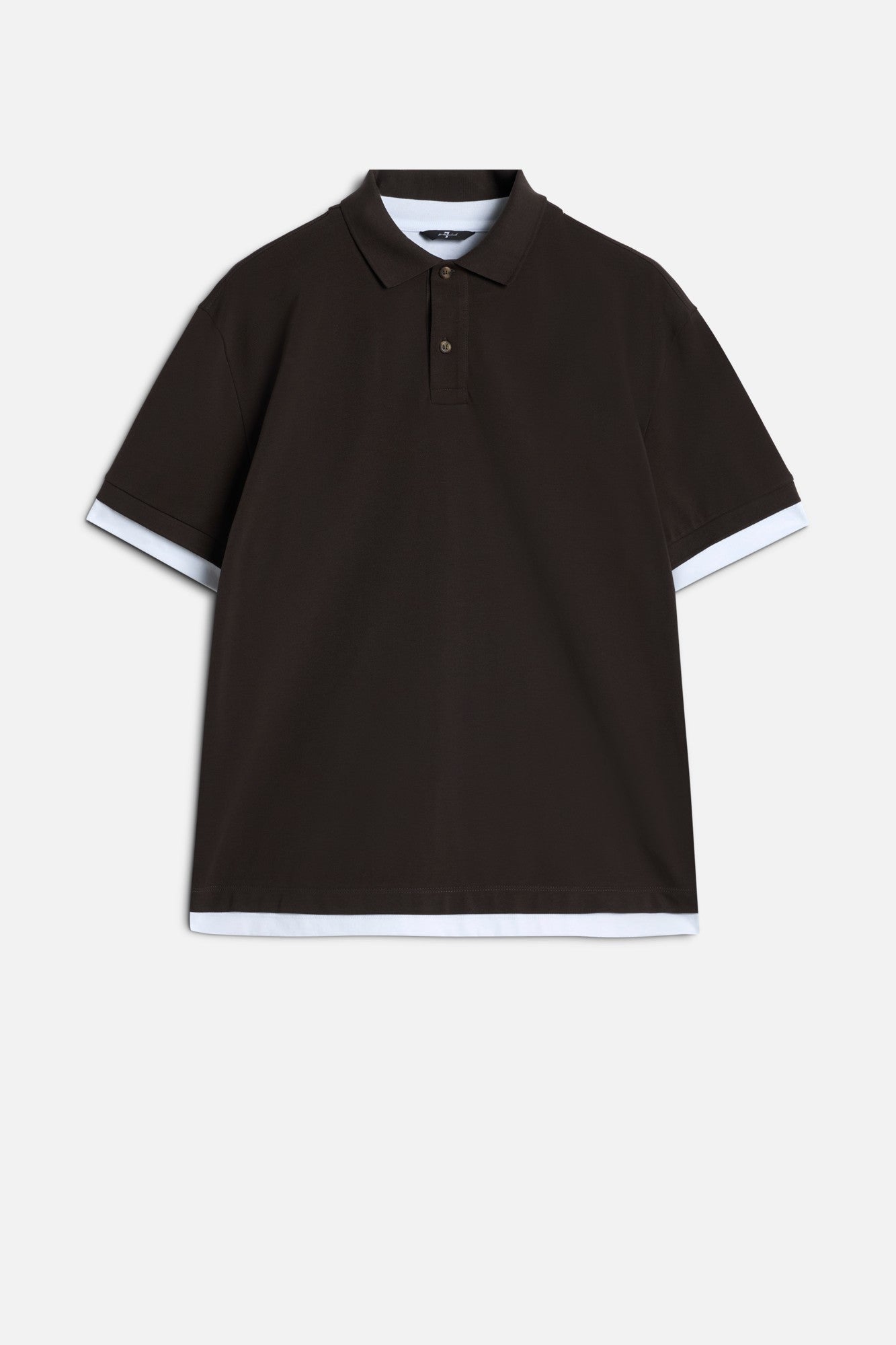 7-for-all-mankind-double-layer-polo-espresso-herren image 1