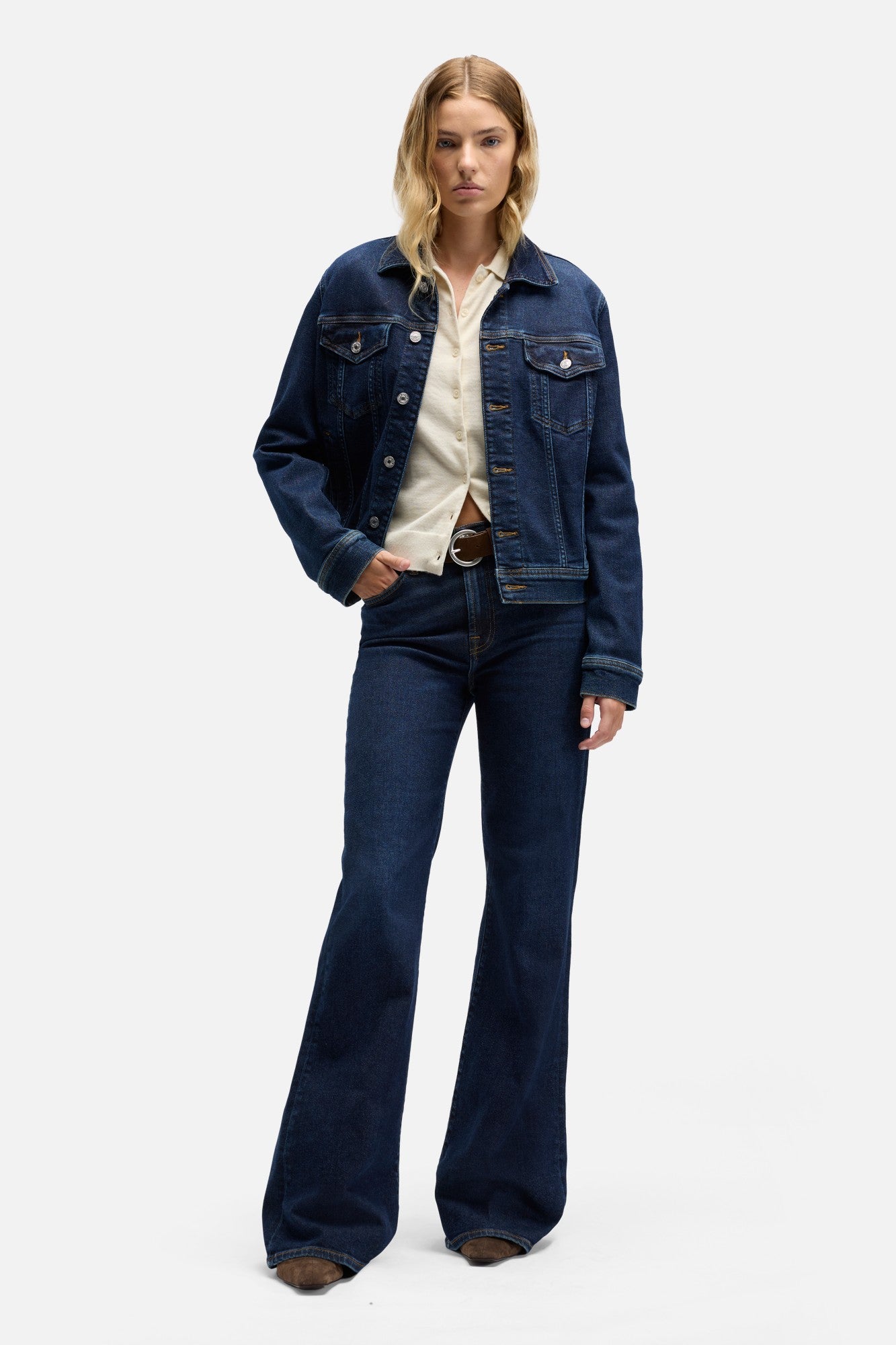 7-for-all-mankind-luxe-vintage-modern-dojo-flare-jeans-bluecrest-damen image 2