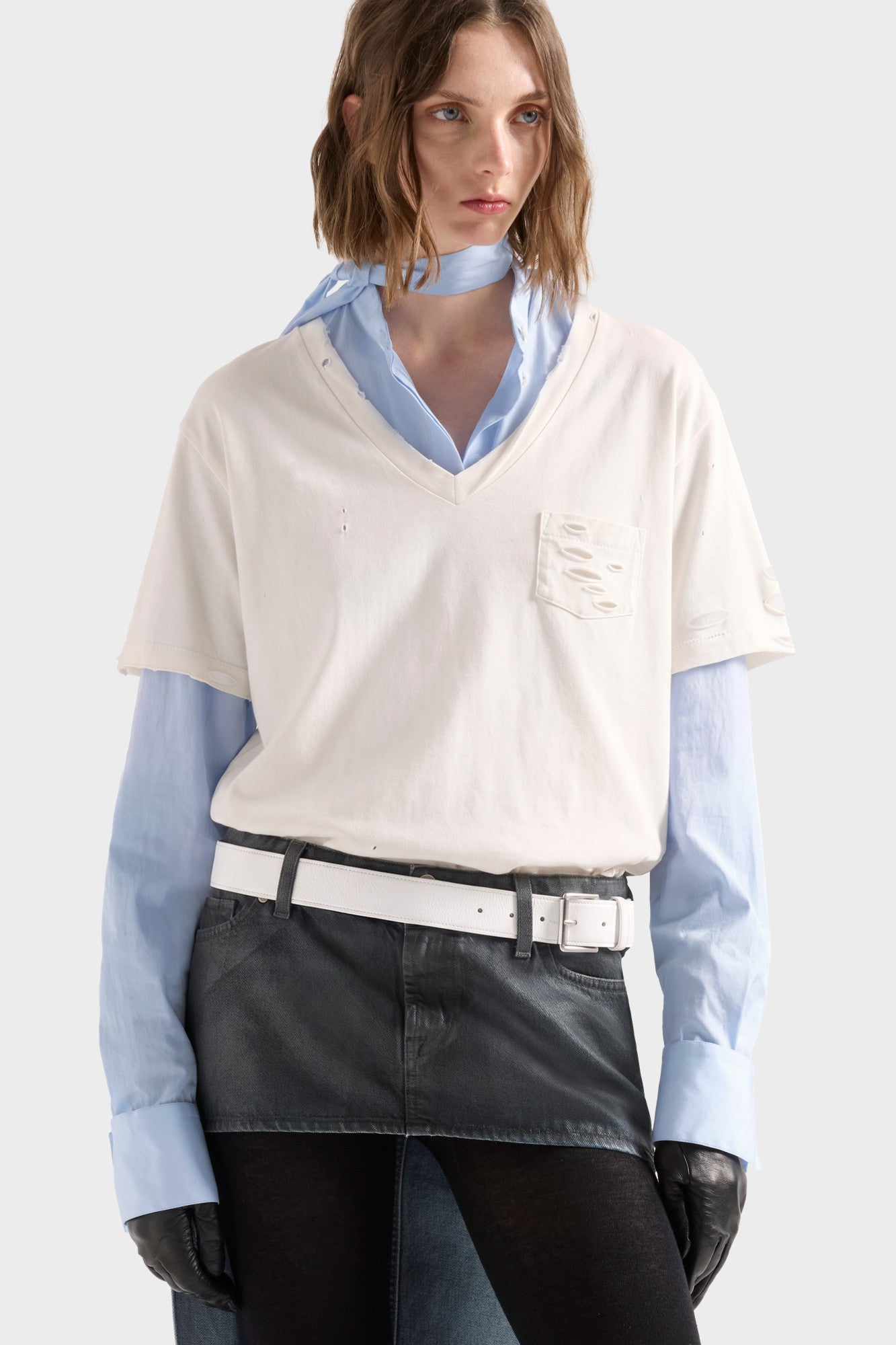 7-for-all-mankind-v-neck-pocket-tee-jersey-shell-damen image 3
