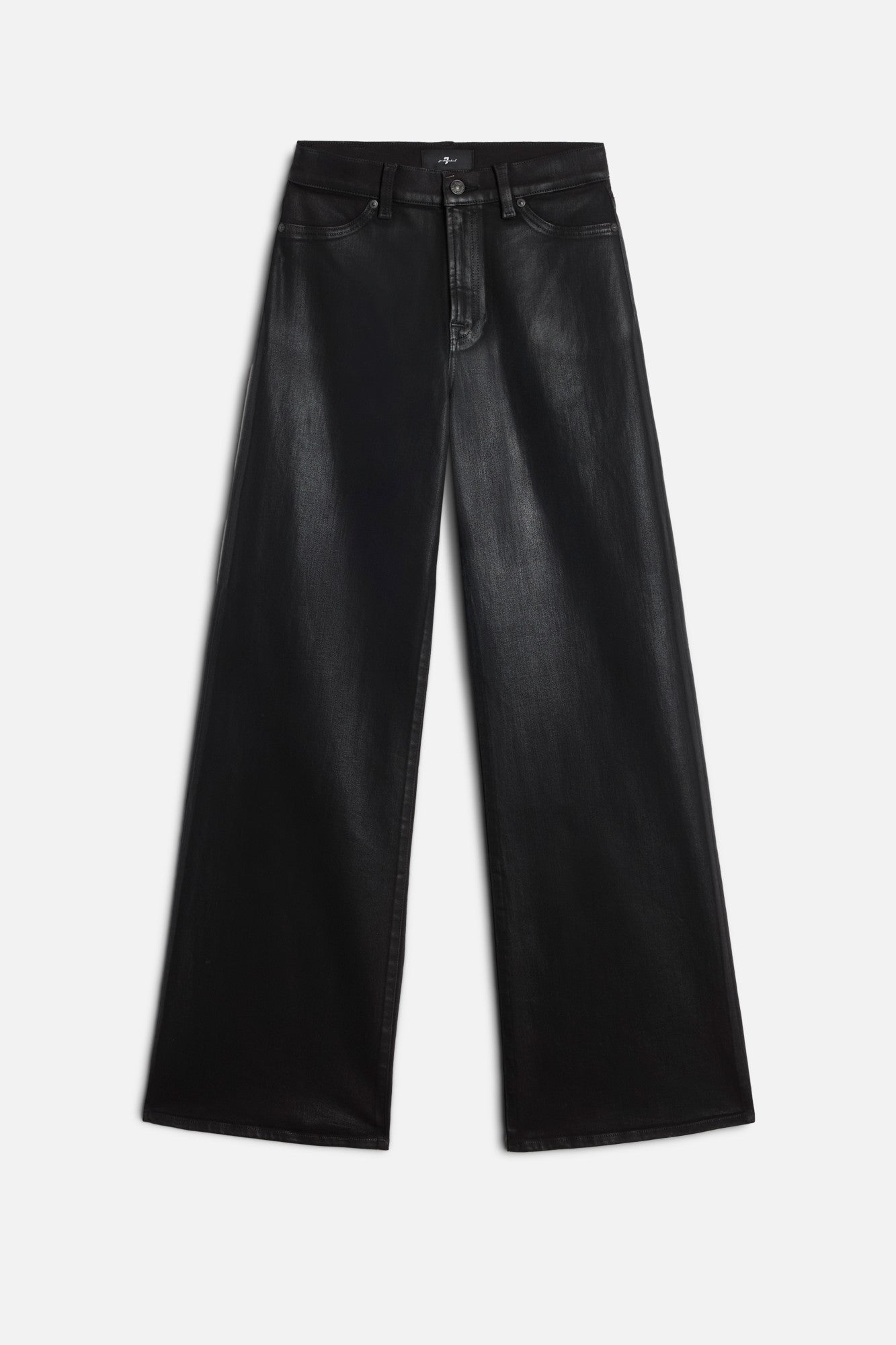 7-for-all-mankind-lotta-wide-leg-jeans-coated-black image 1