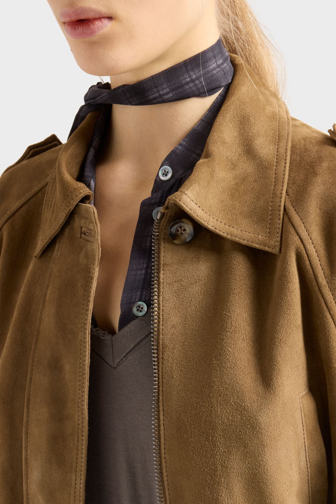 7-for-all-mankind-aviator-jacket-suede-chestnut-bomber-damen image 4