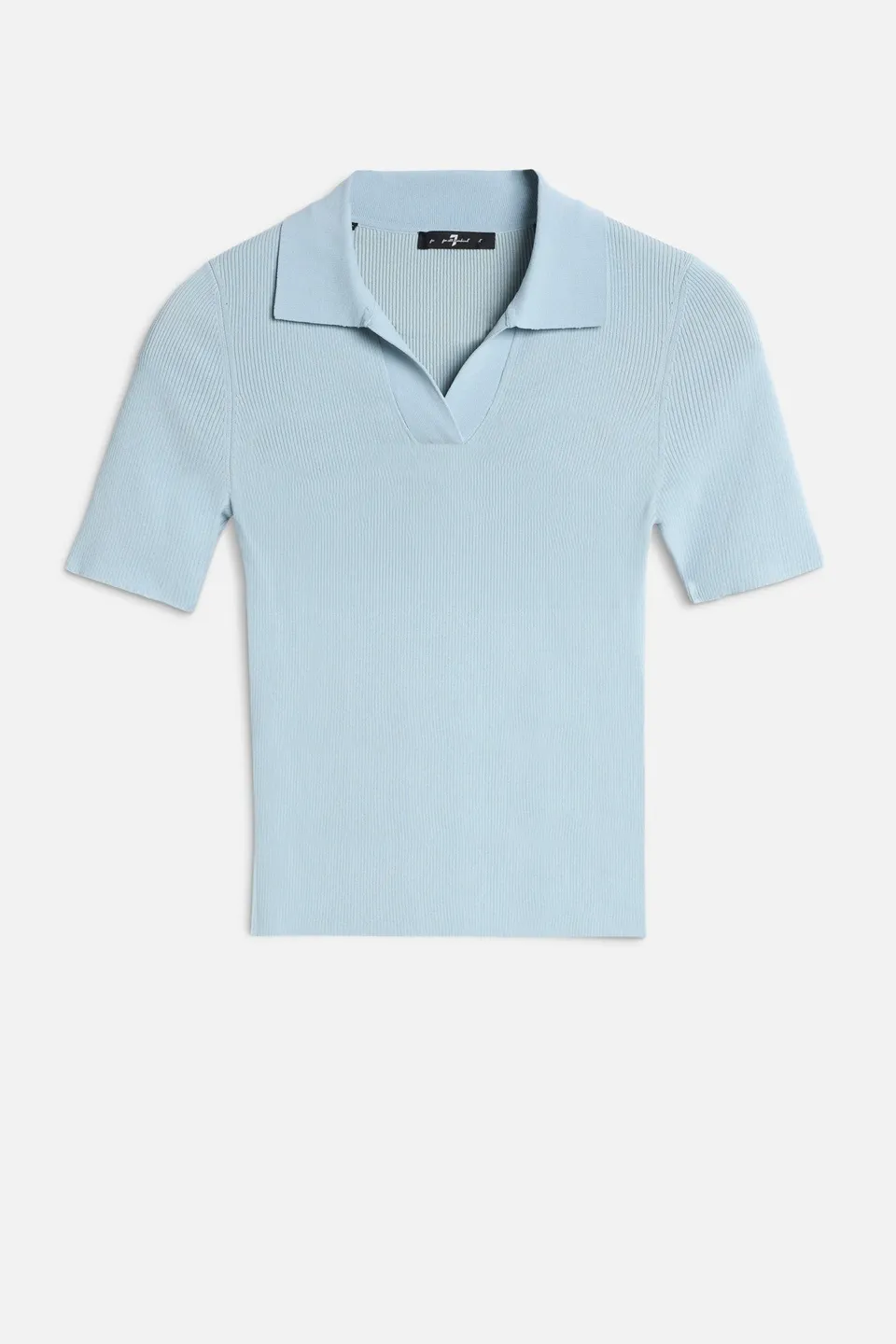 7-for-all-mankind-short-sleeve-polo-sweater-sky-blue-damen-strickpolo image 1