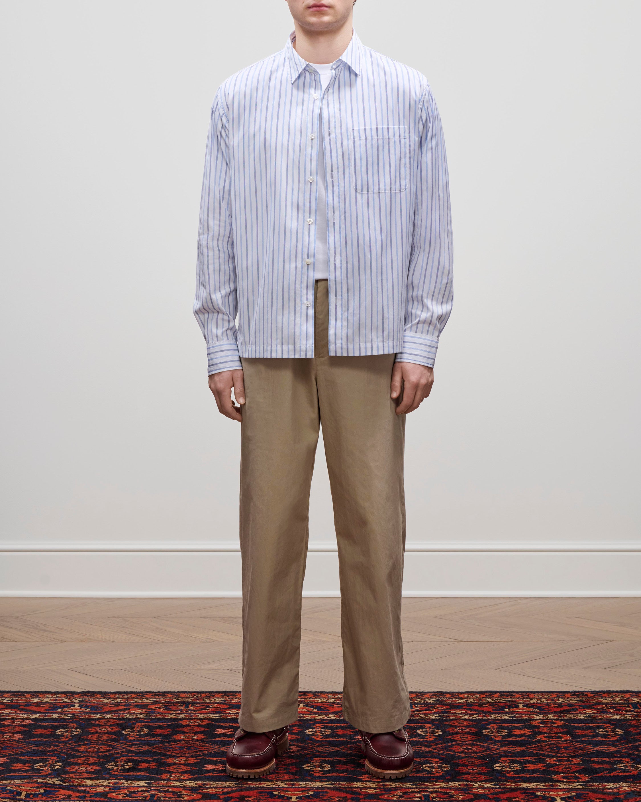 aim-leon-dore-poplin-casual-shirt-blau-gestreift image 4
