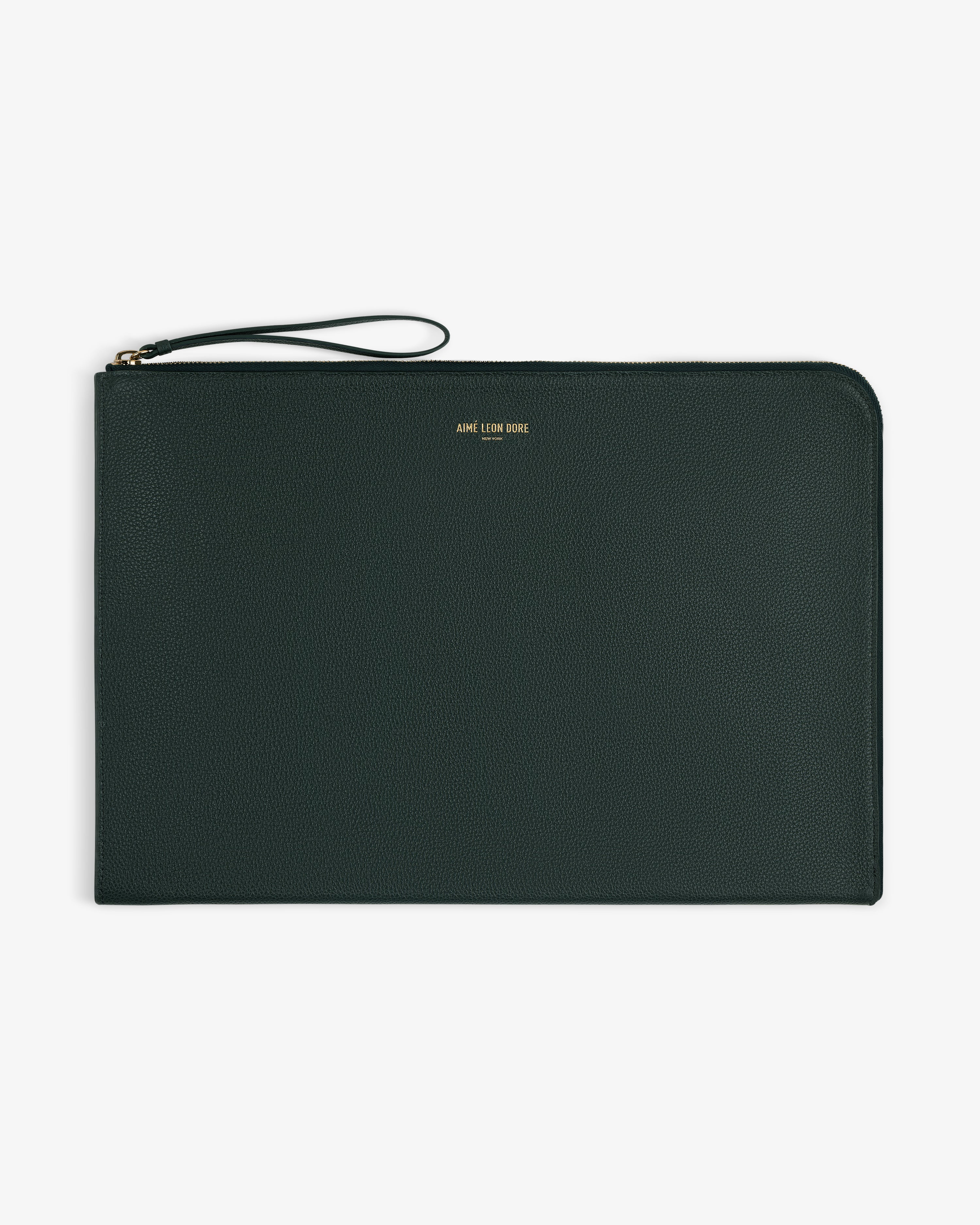 aim-leon-dore-large-leather-pouch-clutch-gr-n image 2