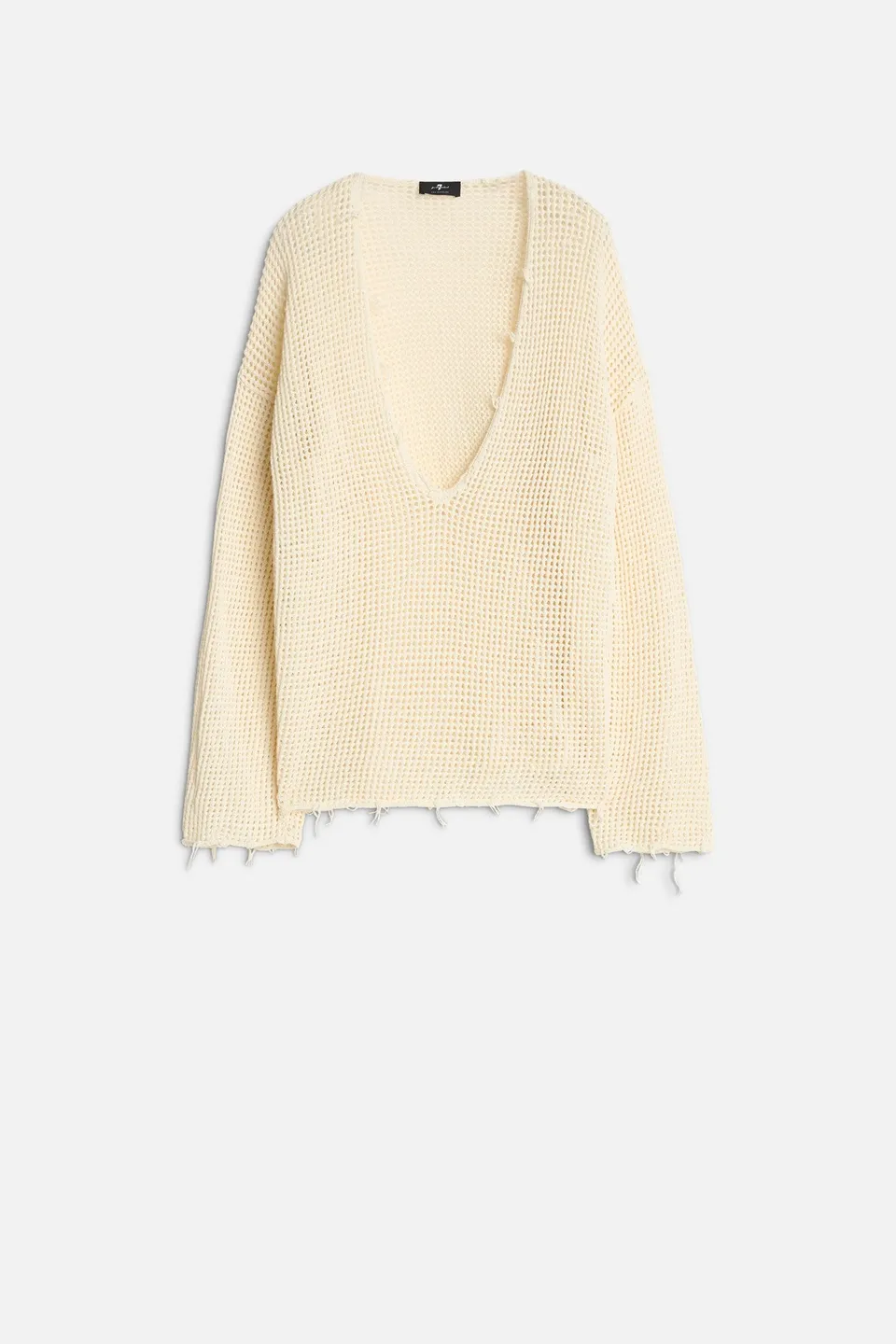 7-for-all-mankind-deep-v-neck-open-knit-pullover-ecru-damen-pullover image 1