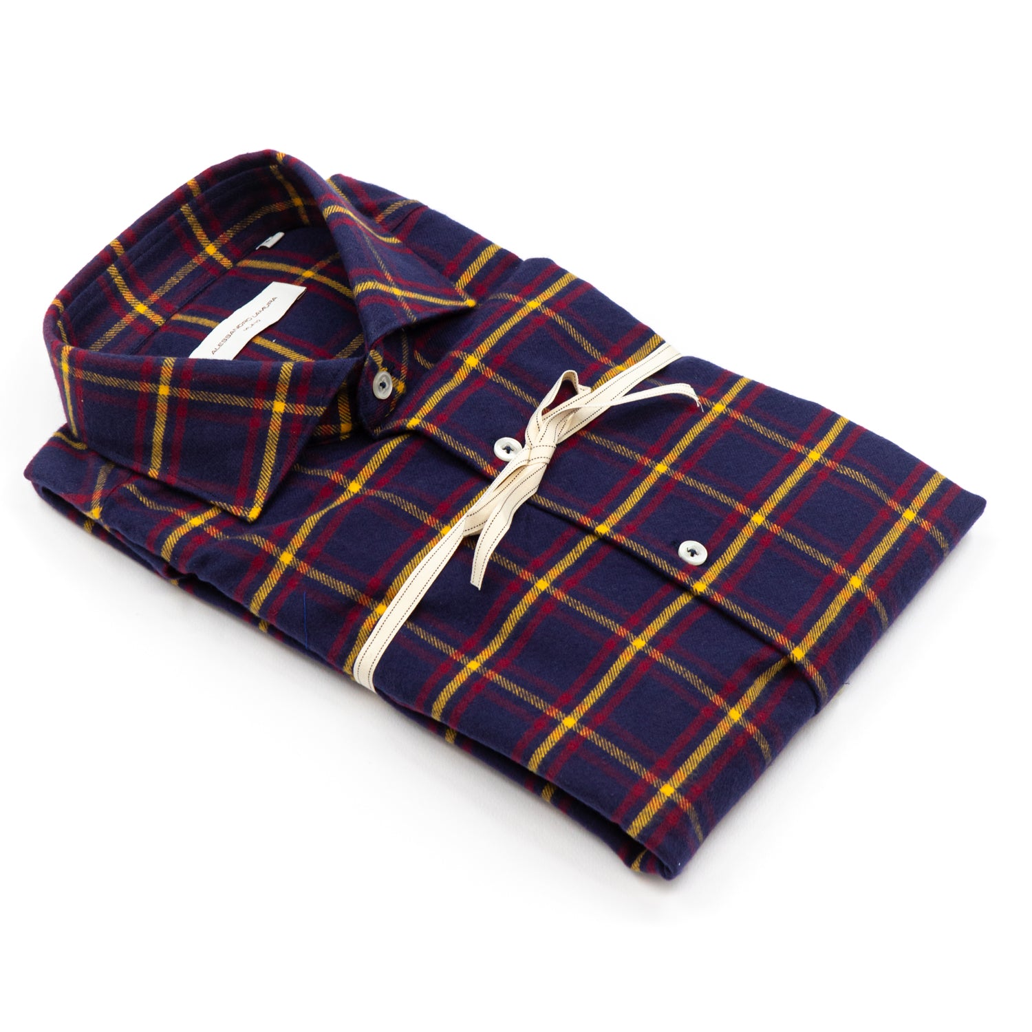 alessandro-lamura-herren-flanellhemd-karo-blau-bordeaux image 1