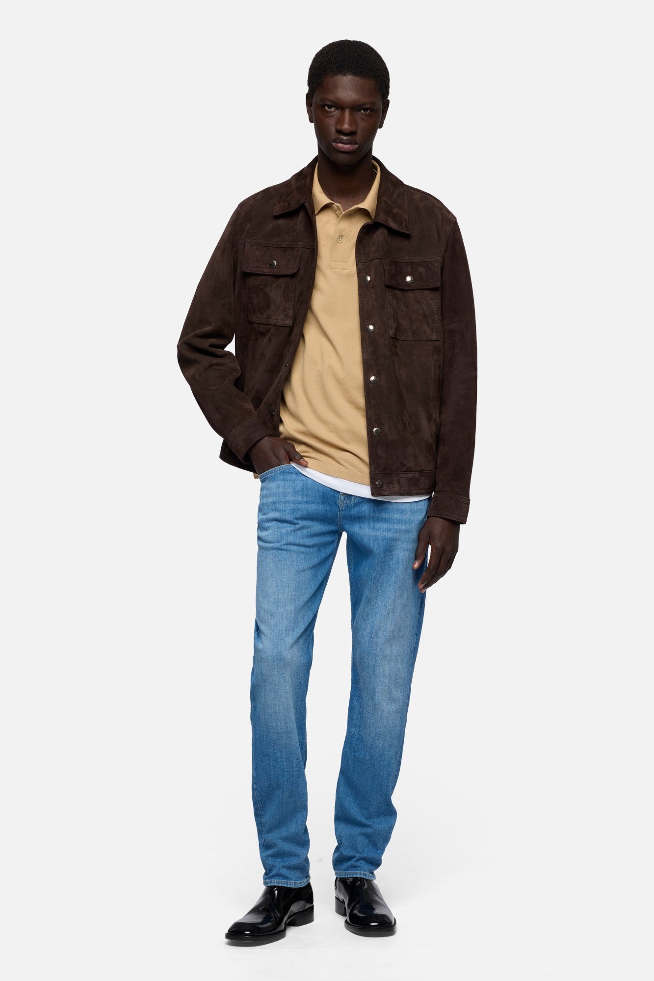 7-for-all-mankind-double-layer-polo-herren-shirt-tan image 2