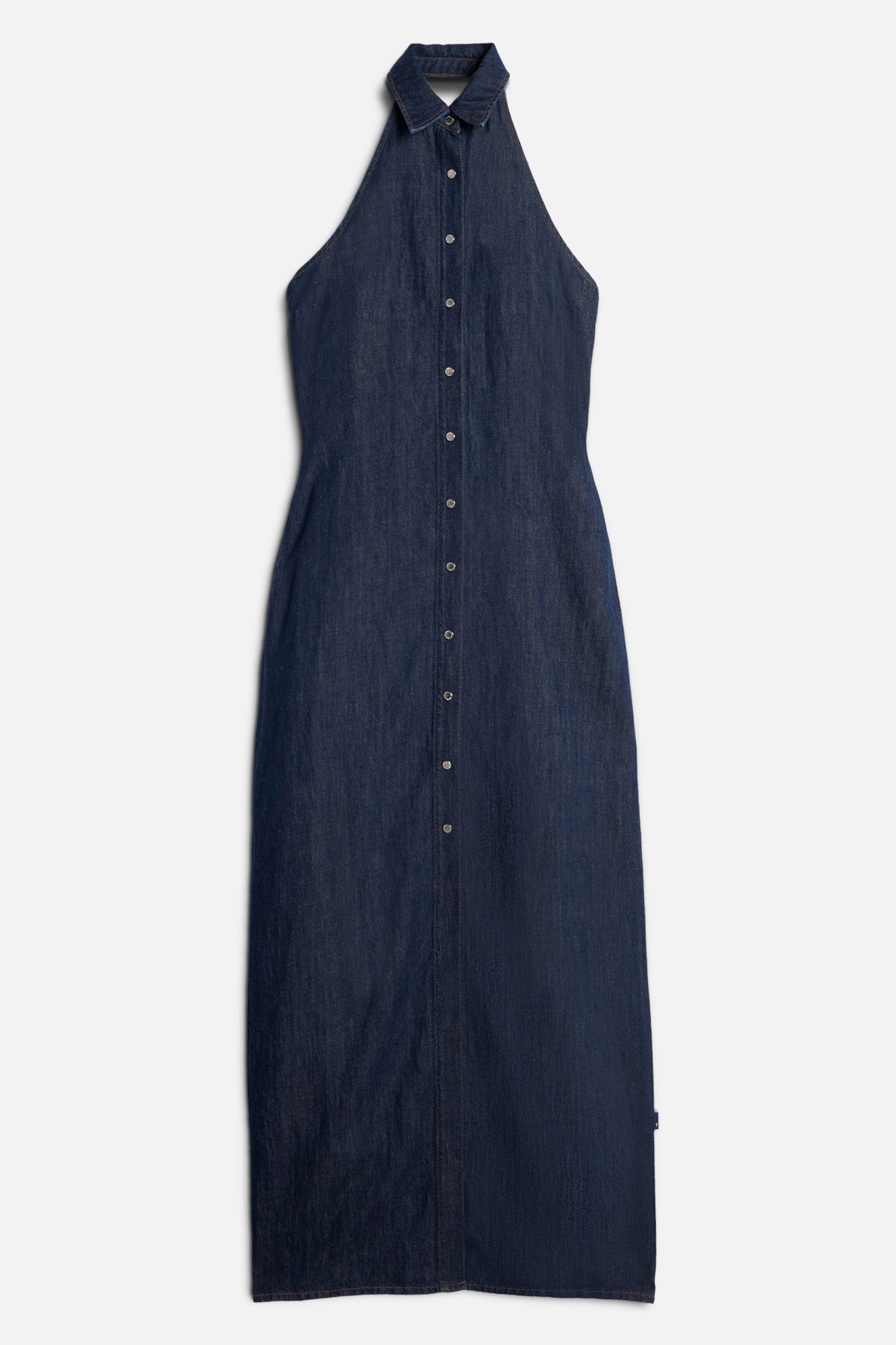 7-for-all-mankind-halter-maxi-dress-indigo-linen-blossom-damen image 1