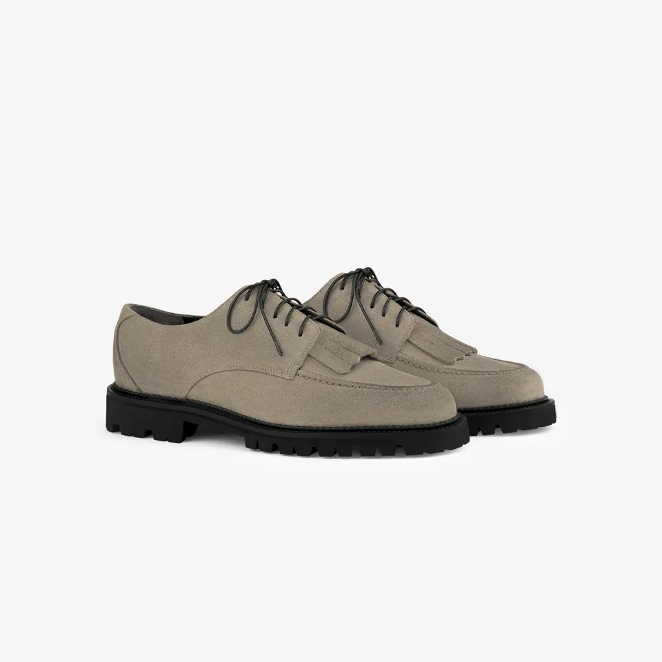 aim-leon-dore-suede-lug-sole-derby-oliv-kalbs-suede-made-in-italy image 1