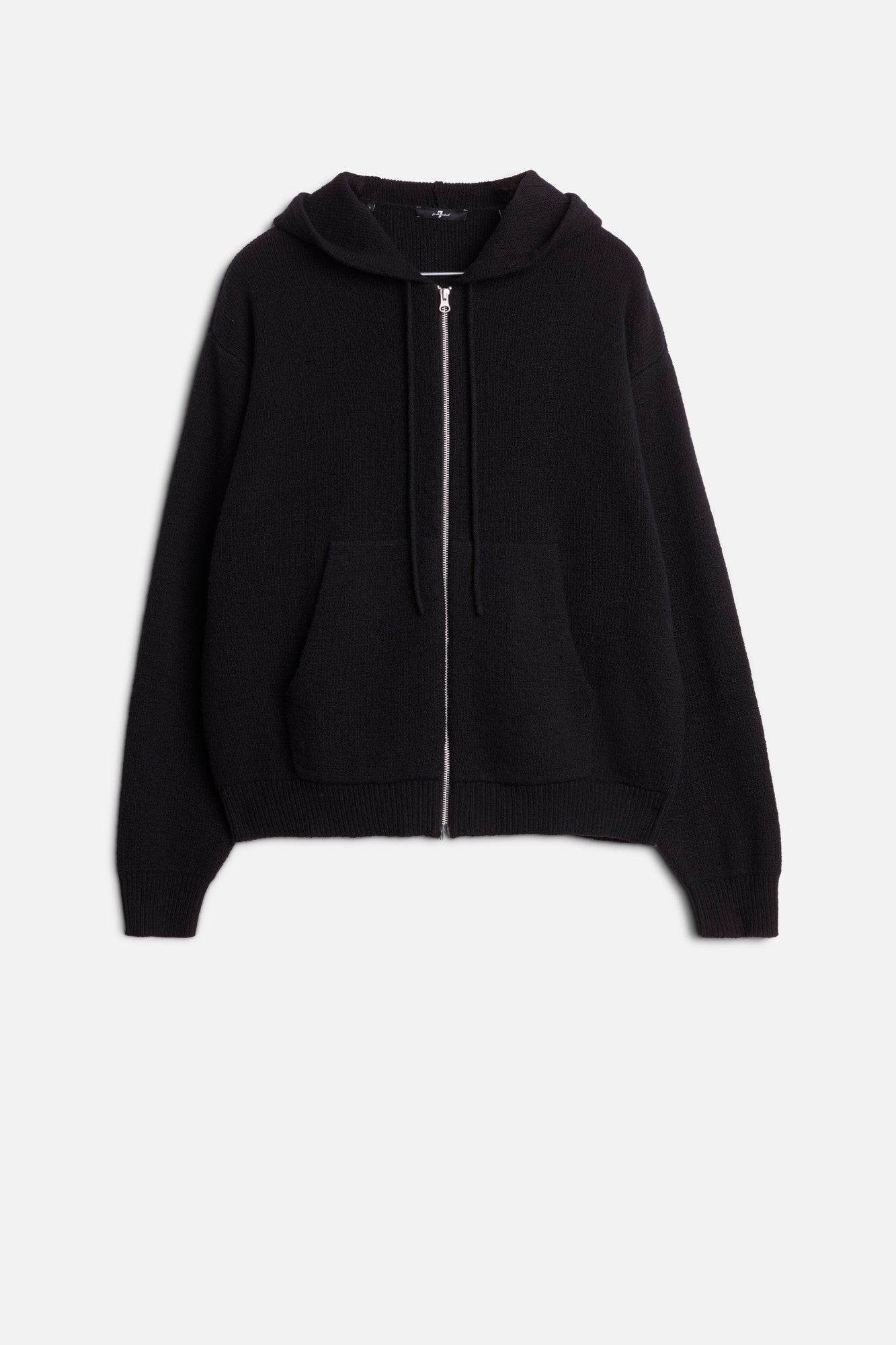 7-for-all-mankind-hooded-zip-sweater-herren-schwarz-cotton-wool image 1