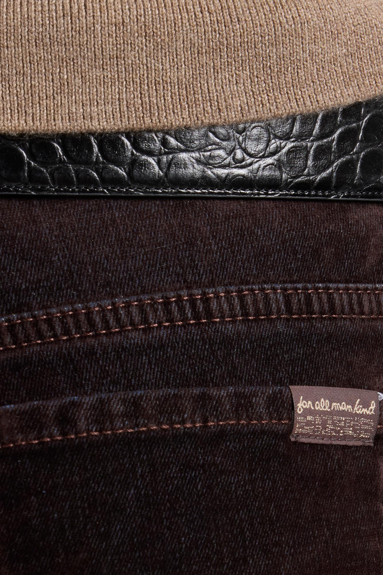 7-for-all-mankind-low-straight-jeans-flock-denim-in-brown image 4