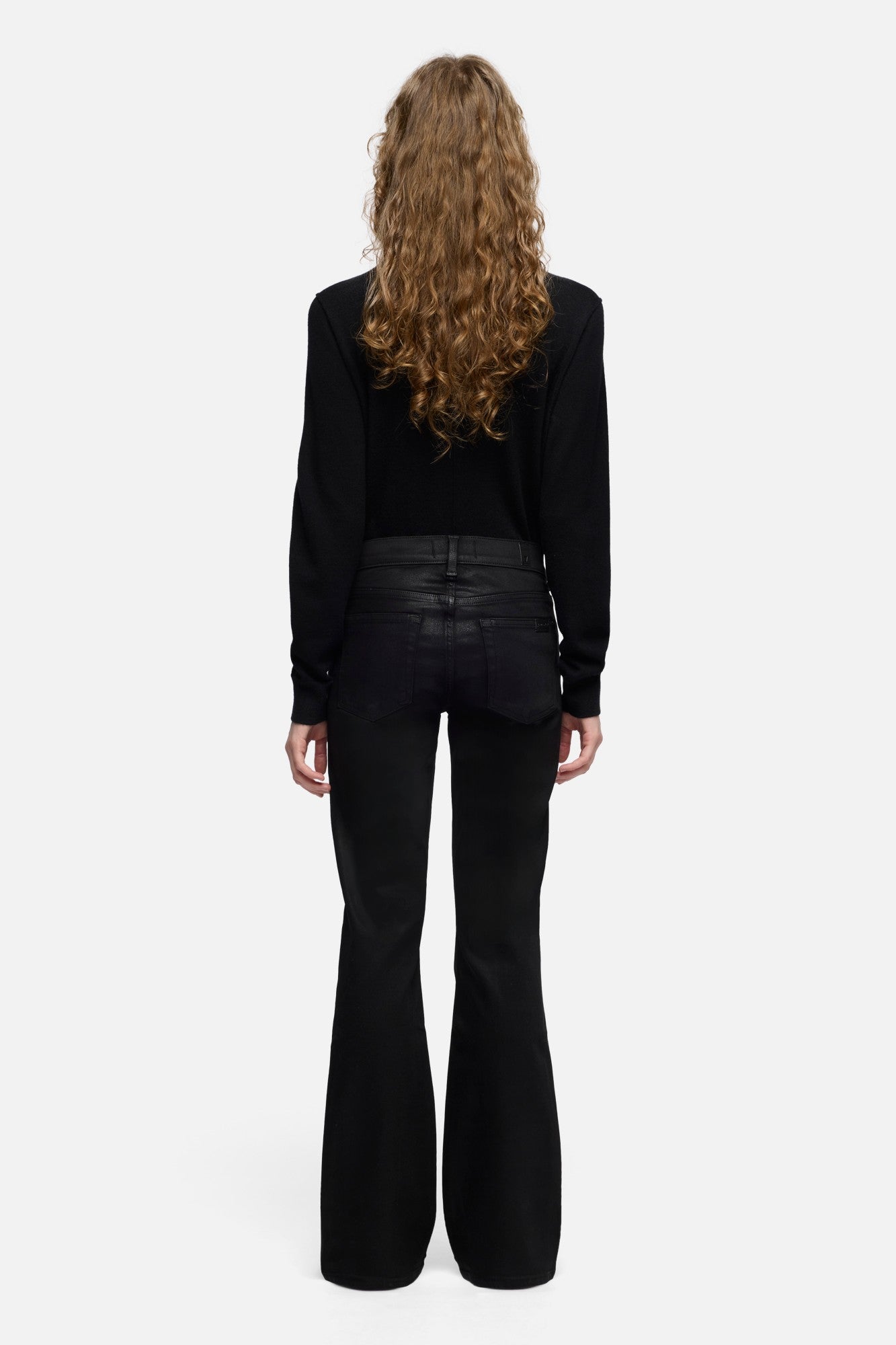 7-for-all-mankind-tailorless-coated-bootcut-black-jeans image 5
