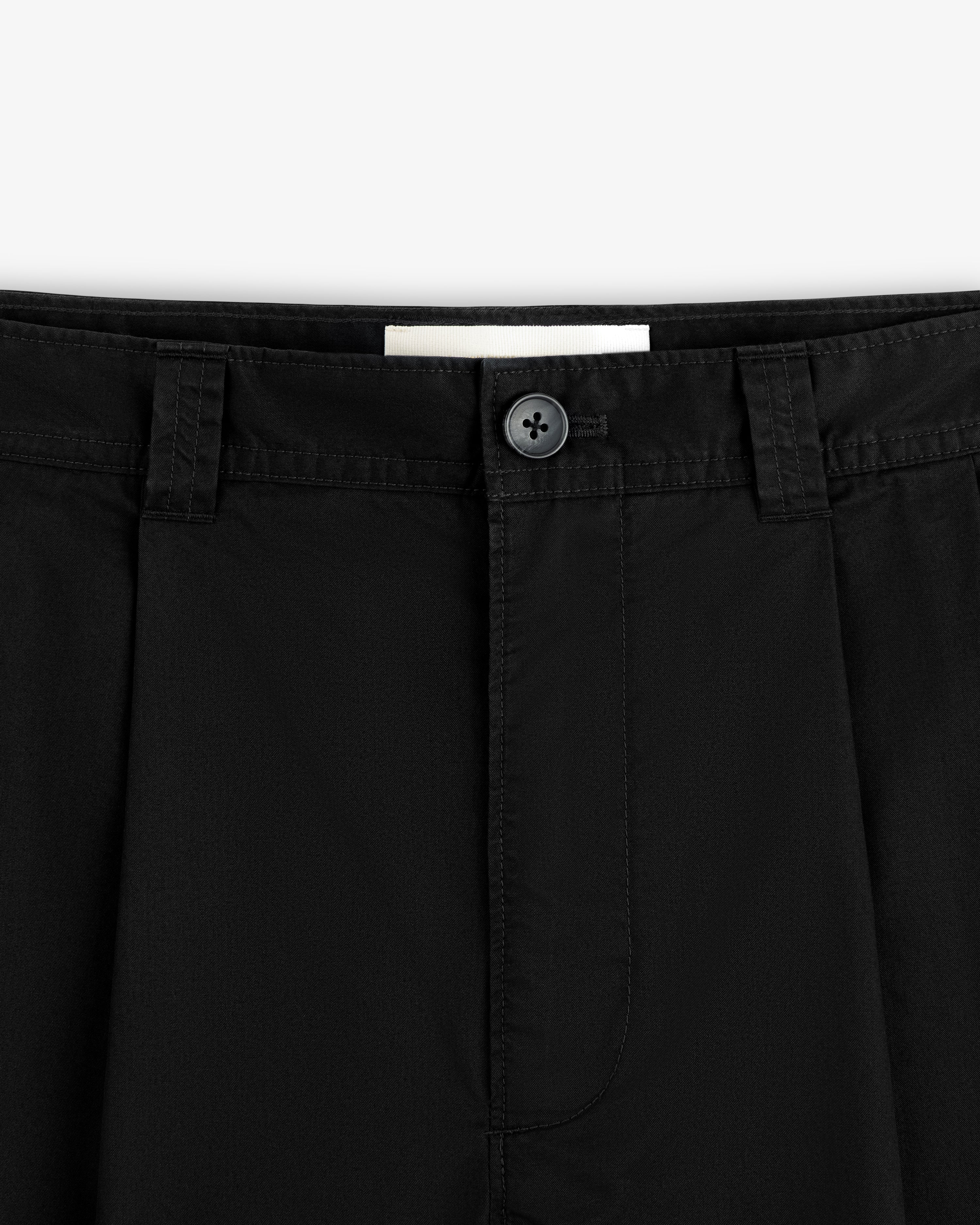 aim-leon-dore-double-pleated-officer-pant-schwarze-baumwoll-hose-straight-fit image 4