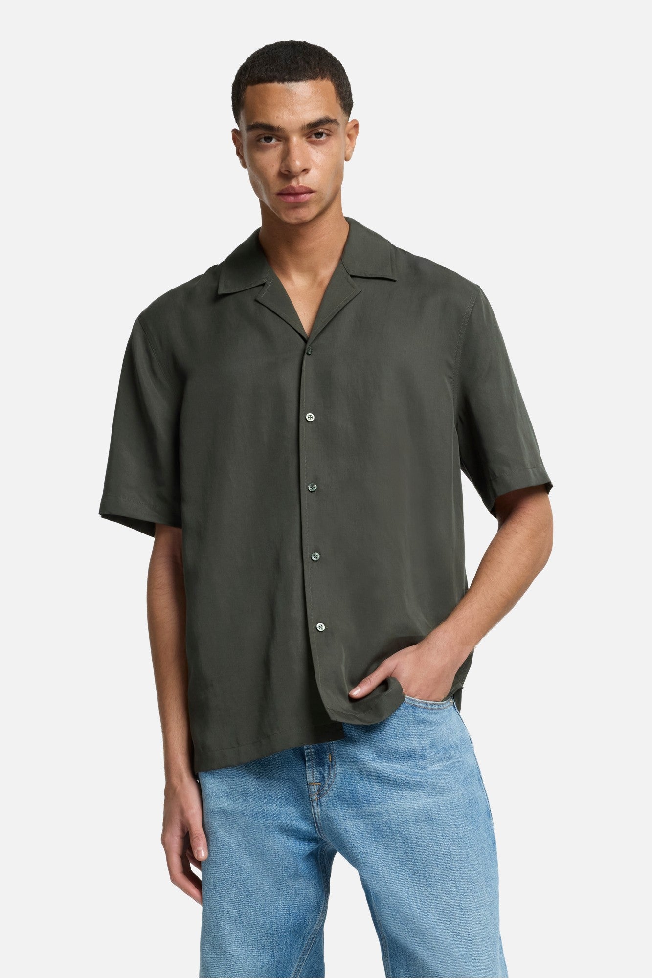 7-for-all-mankind-lyocell-camp-shirt-in-forest-herren-kurzarm-hemd image 3