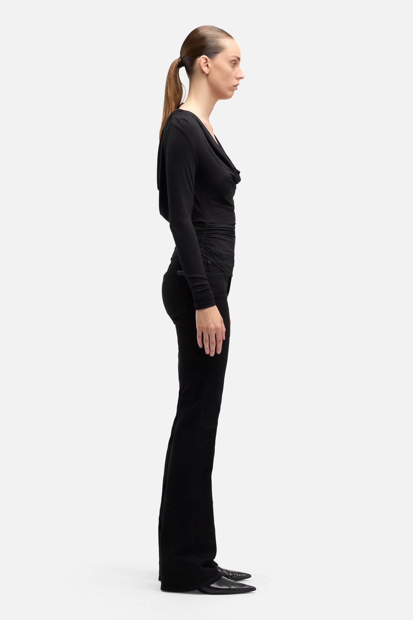 7-for-all-mankind-long-sleeve-draped-top-langarm-drap-top-in-black image 6