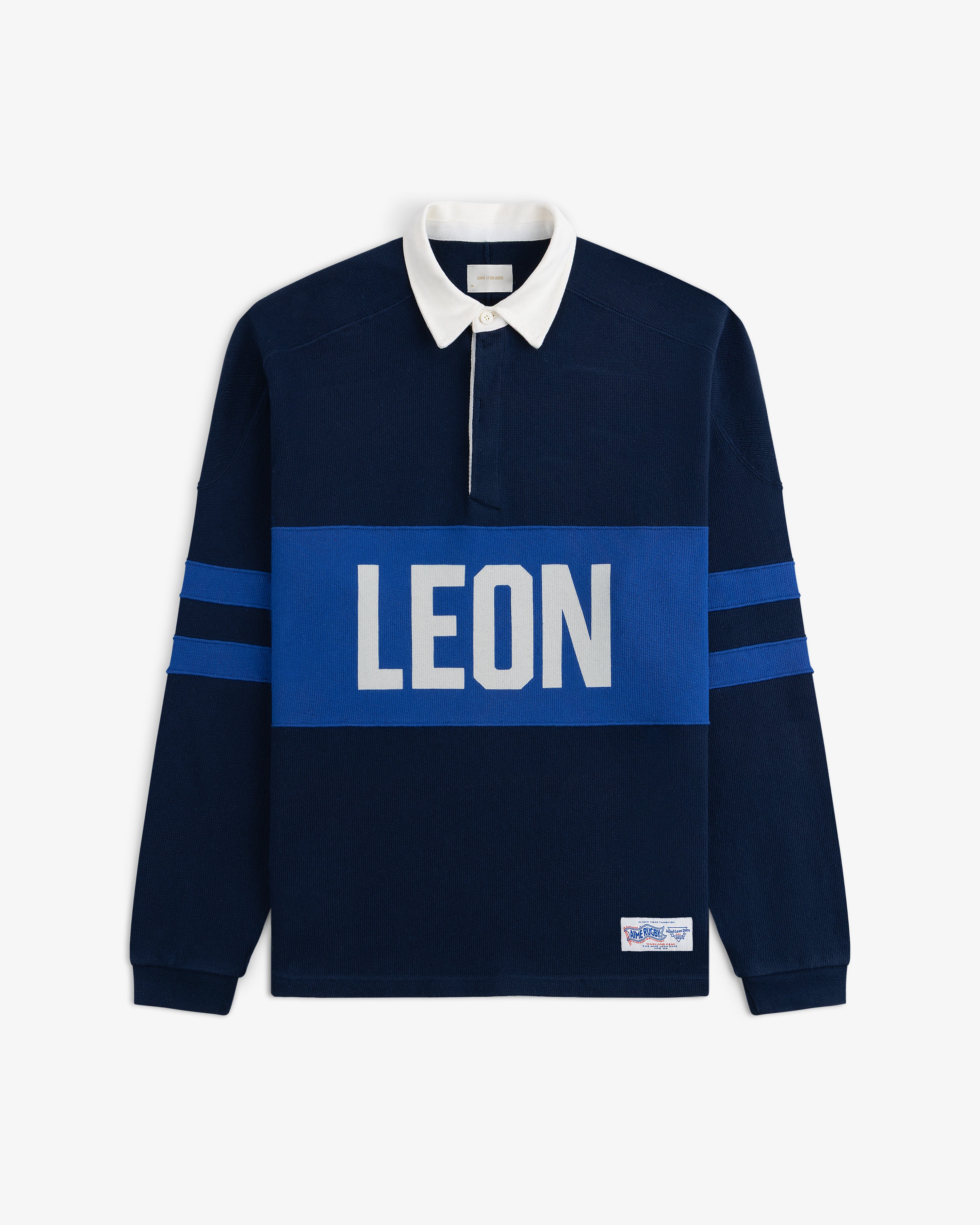 aim-leon-dore-leon-dore-collegiate-rugby-navy-baumwolle image 2