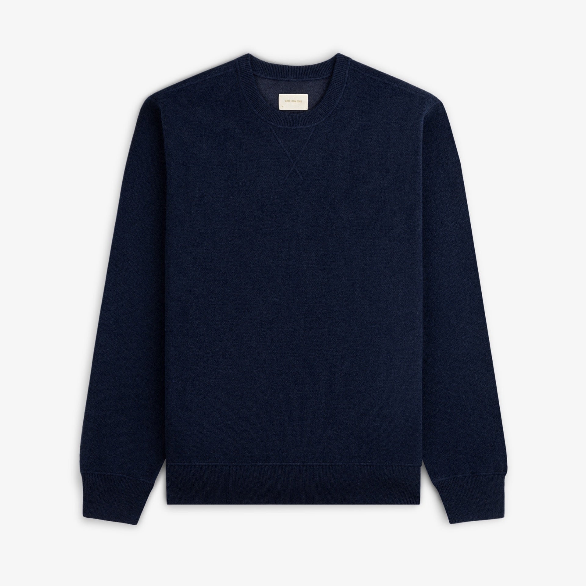 aim-leon-dore-pavilion-cashmere-crewneck-sweatshirt-navy image 1