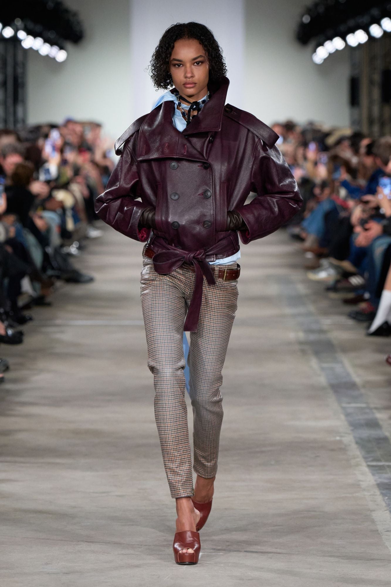 7-for-all-mankind-double-breasted-high-neck-short-coat-leather-black-cherry image 7