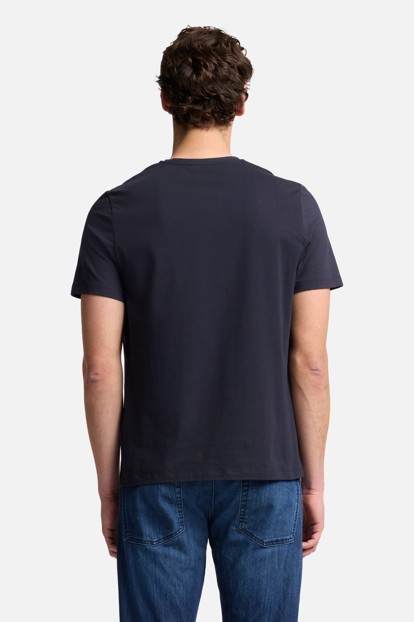 7-for-all-mankind-luxe-performance-v-neck-t-shirt-navy-herren image 5