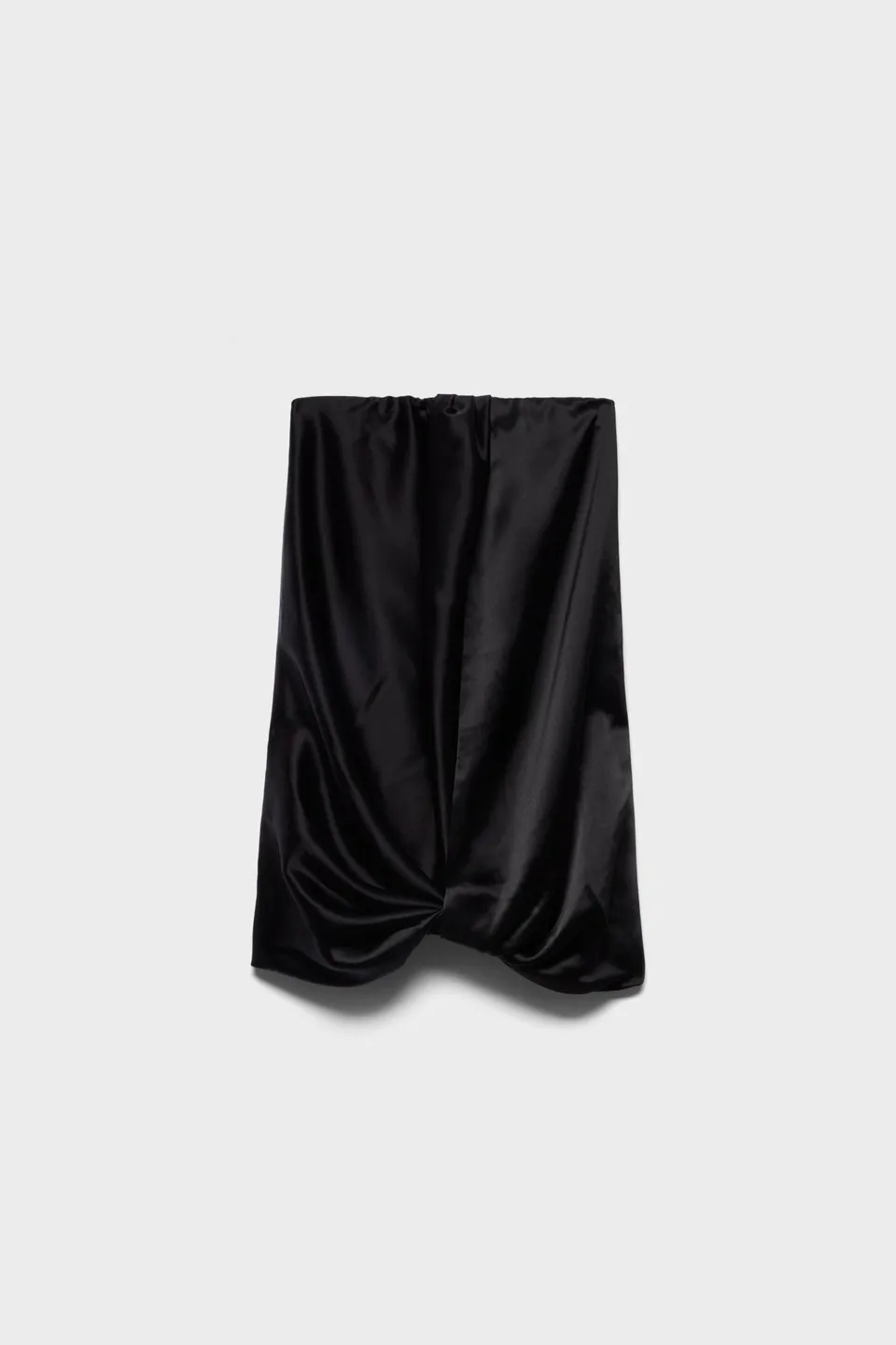 7-for-all-mankind-cinch-hem-mini-dress-tr-gerloses-satin-minikleid-in-satin-blac image 1