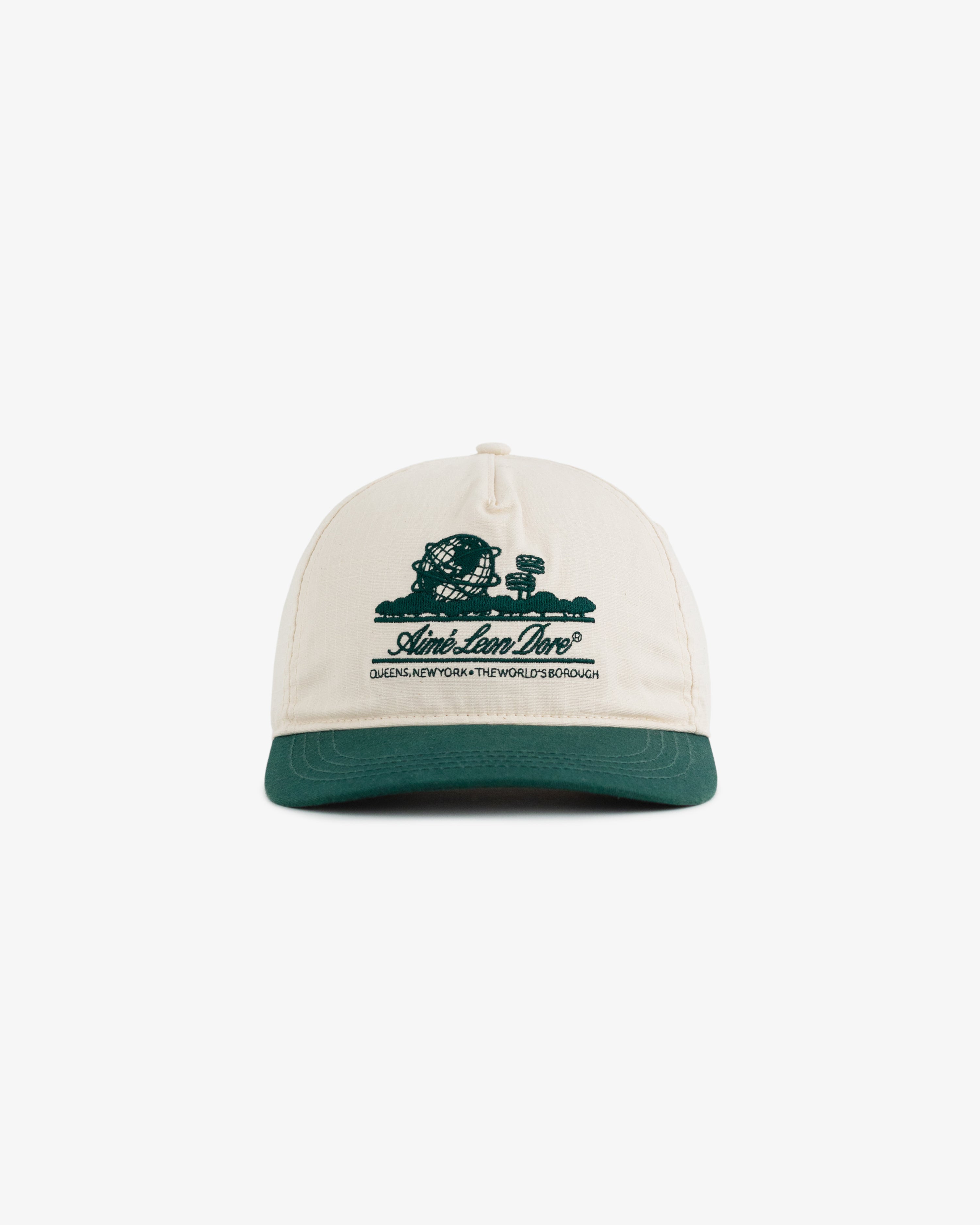 aim-leon-dore-unisphere-hat-cap-cream-gr-n image 2