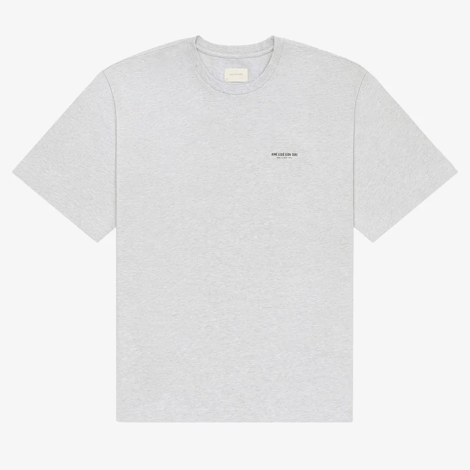 aim-leon-dore-micro-logo-tee-grau-boxy-fit-t-shirt image 1