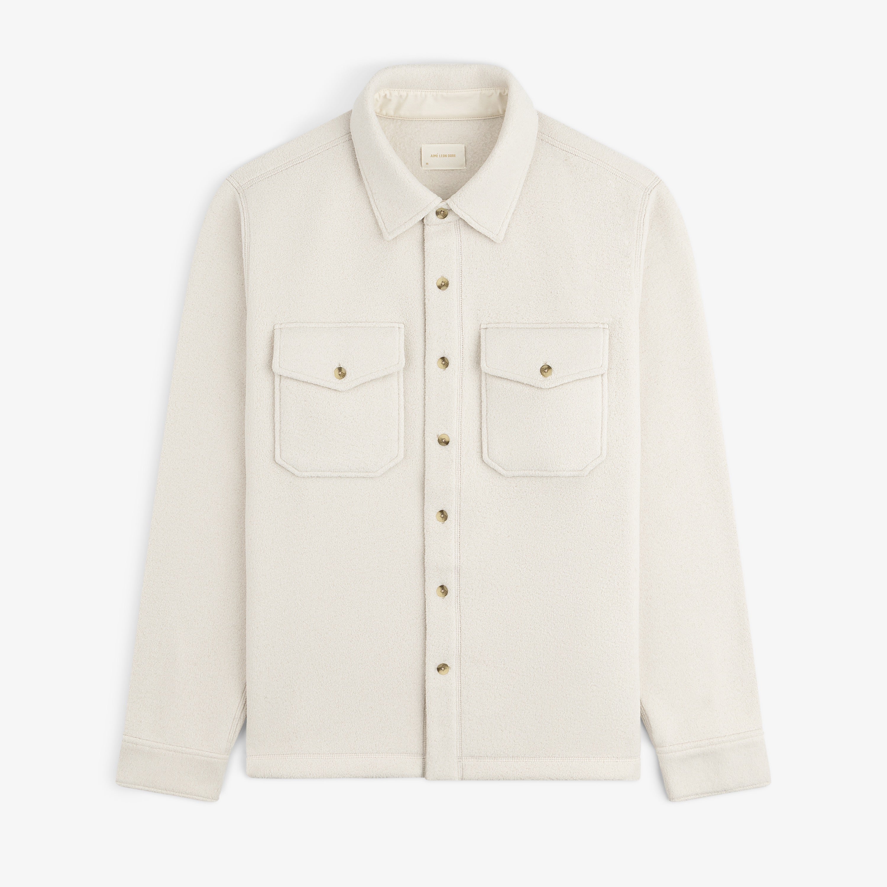aim-leon-dore-melange-fleece-hemd-oatmeal image 1