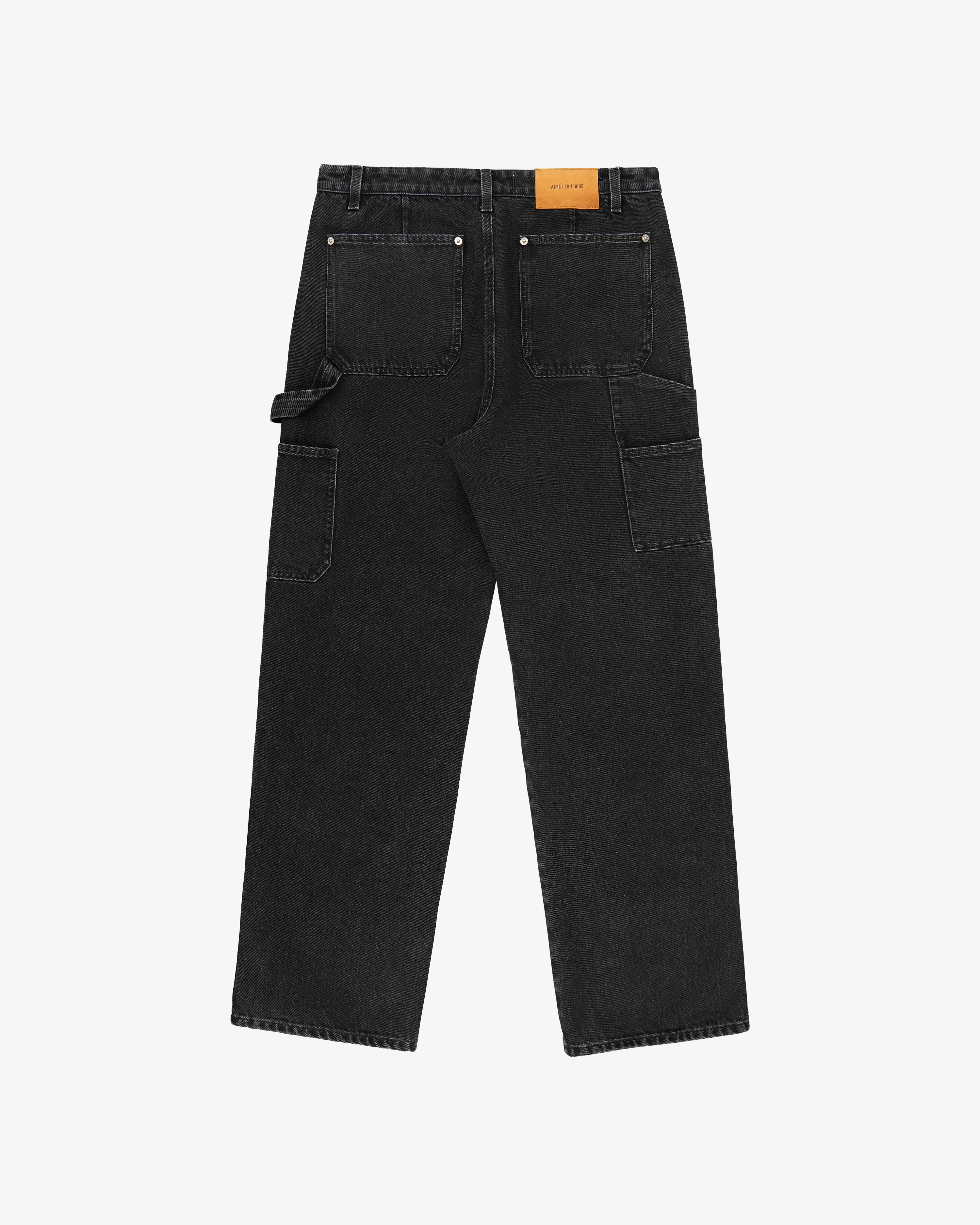 aim-leon-dore-denim-carpenter-pant-schwarz-handwerker-jeans image 5