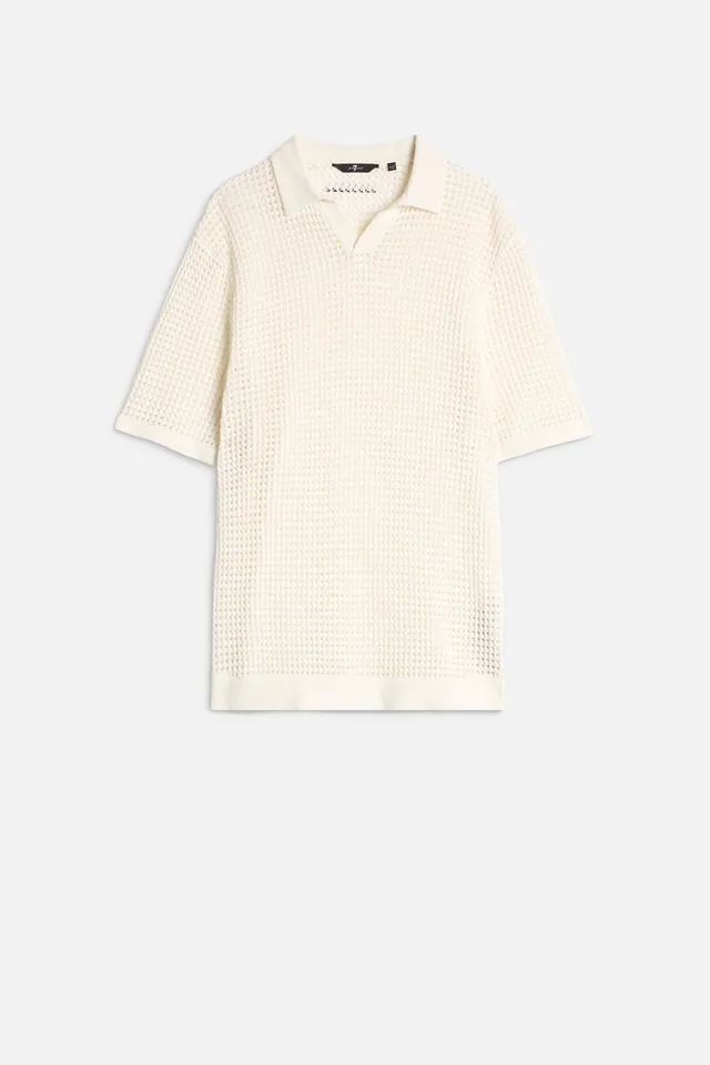 7-for-all-mankind-short-sleeve-crochet-polo-herren-white image 1