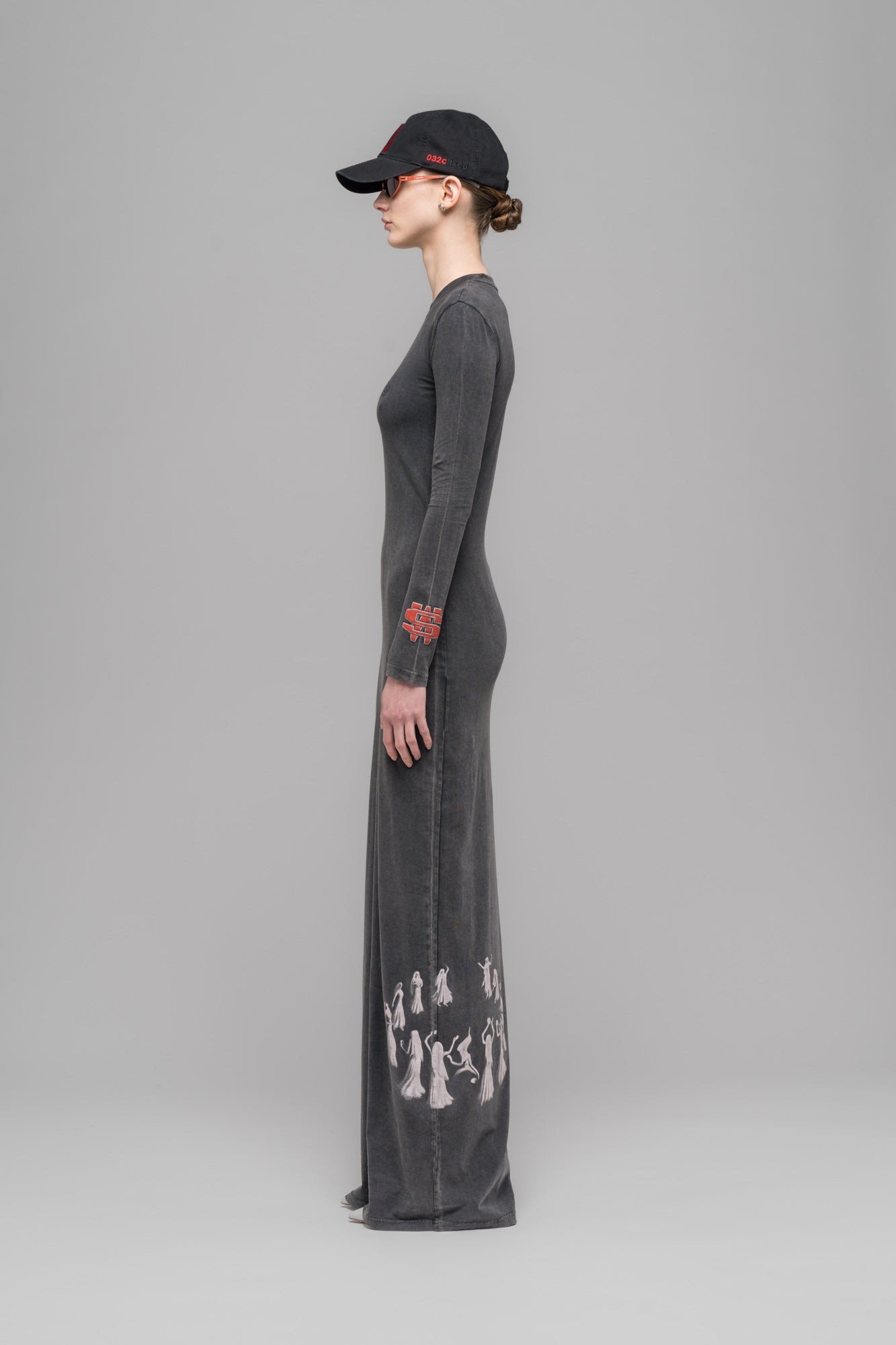 032c-dress-with-print-speedy-kleid-faded-black image 2