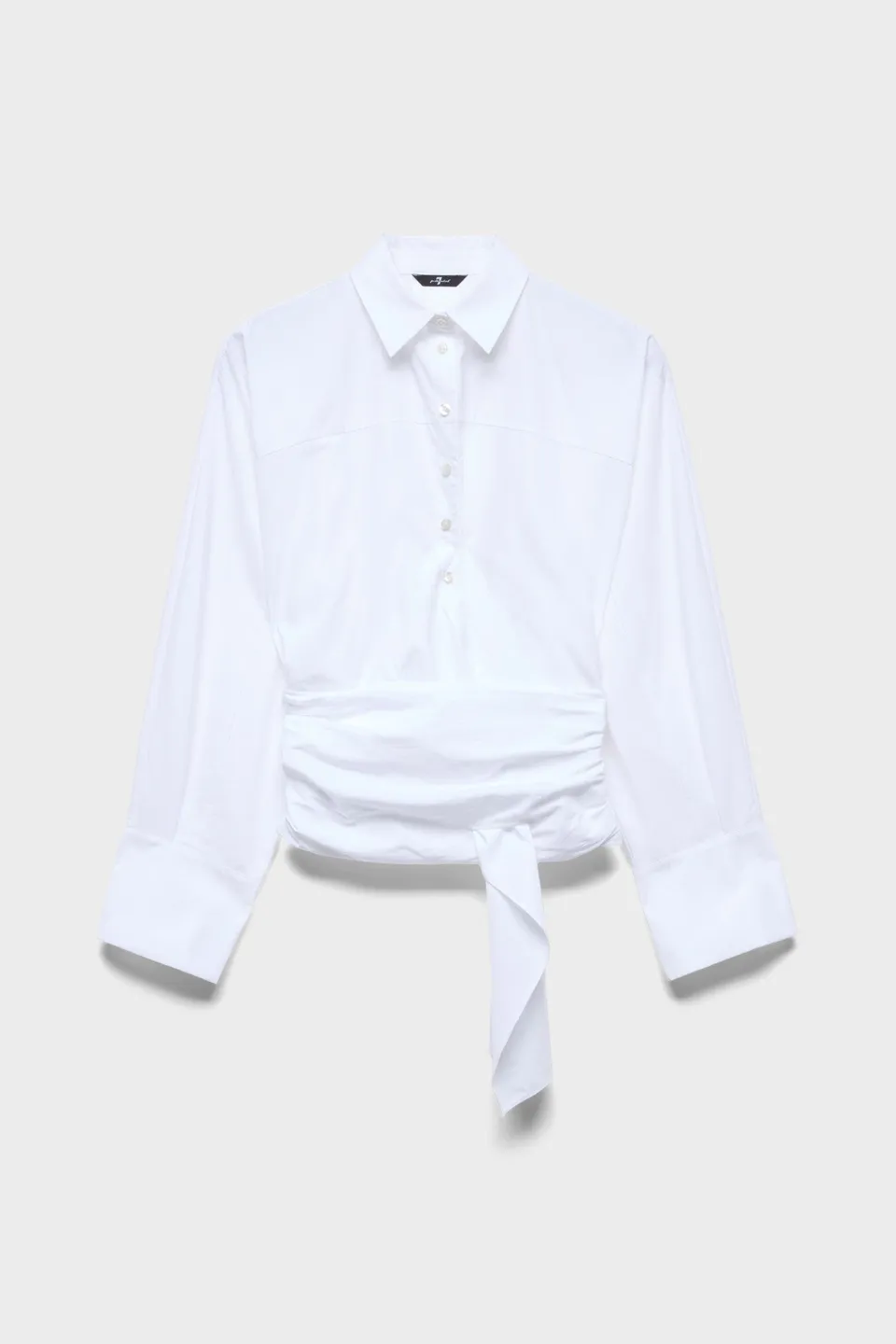 7-for-all-mankind-waist-tie-shirt-poplin-optical-white-damenhemd image 1