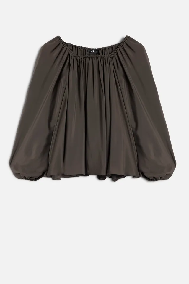 7-for-all-mankind-off-shoulder-blouse-seiden-bluse-silk-brownie image 1