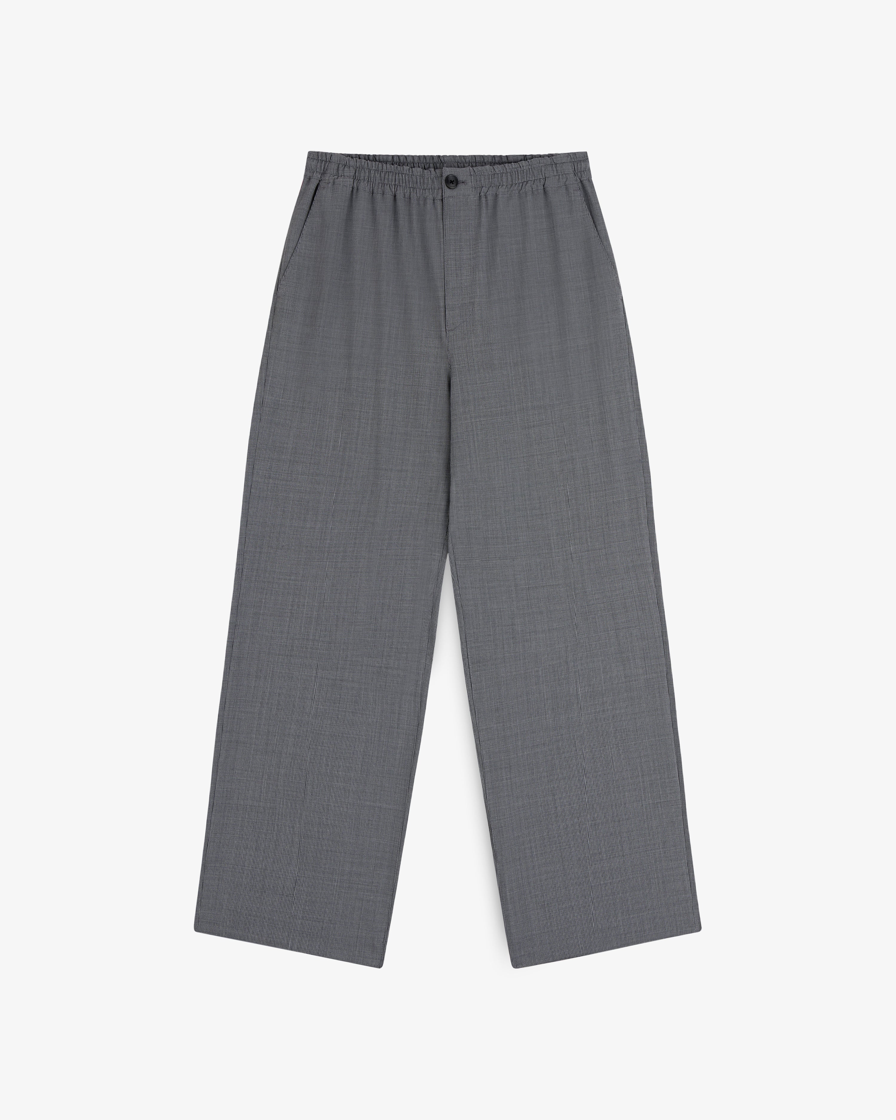 aim-leon-dore-houndstooth-elasticated-waist-trouser-grau-schwarz image 2