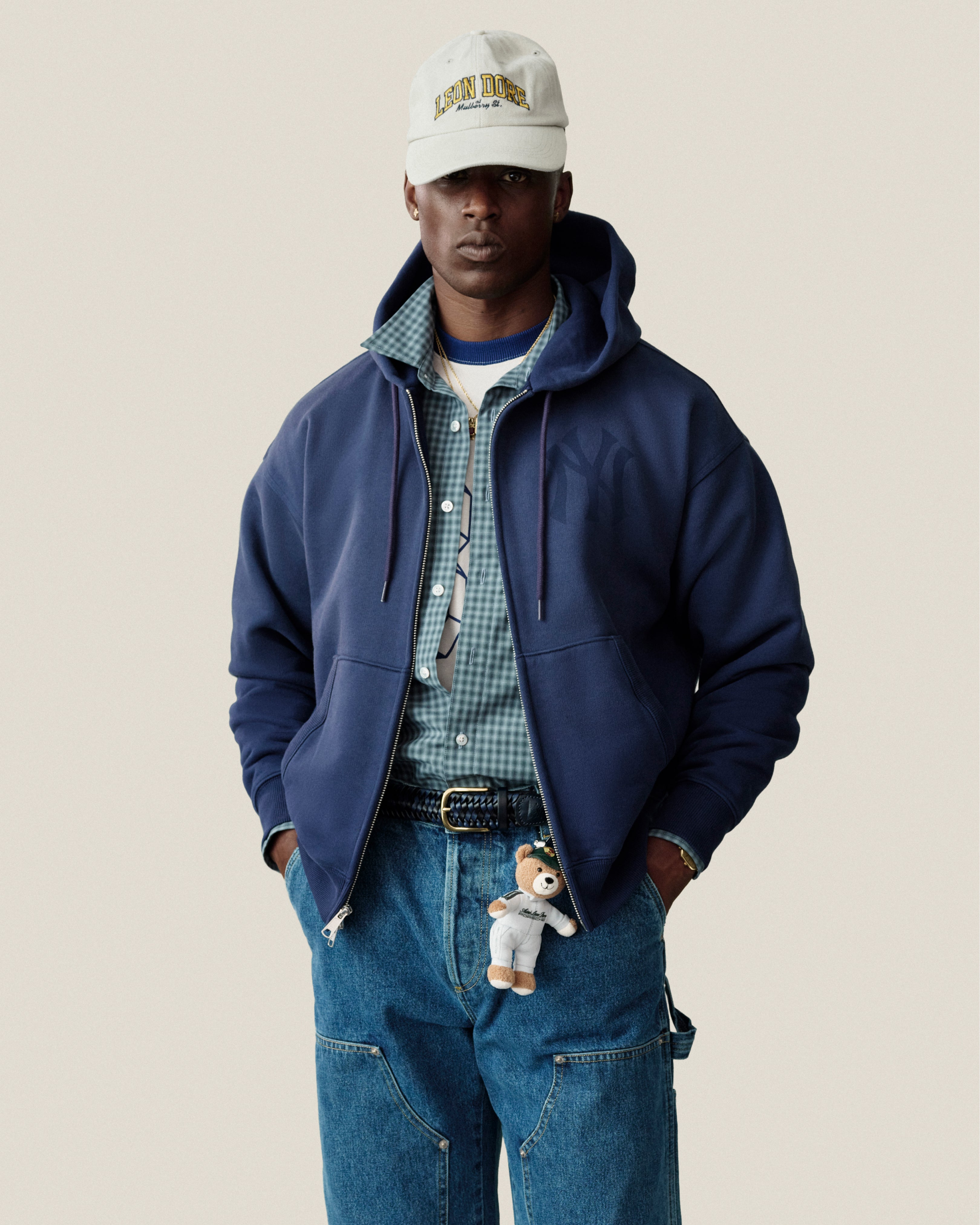 aim-leon-dore-mulberry-letterman-hat-tan-strapback image 3