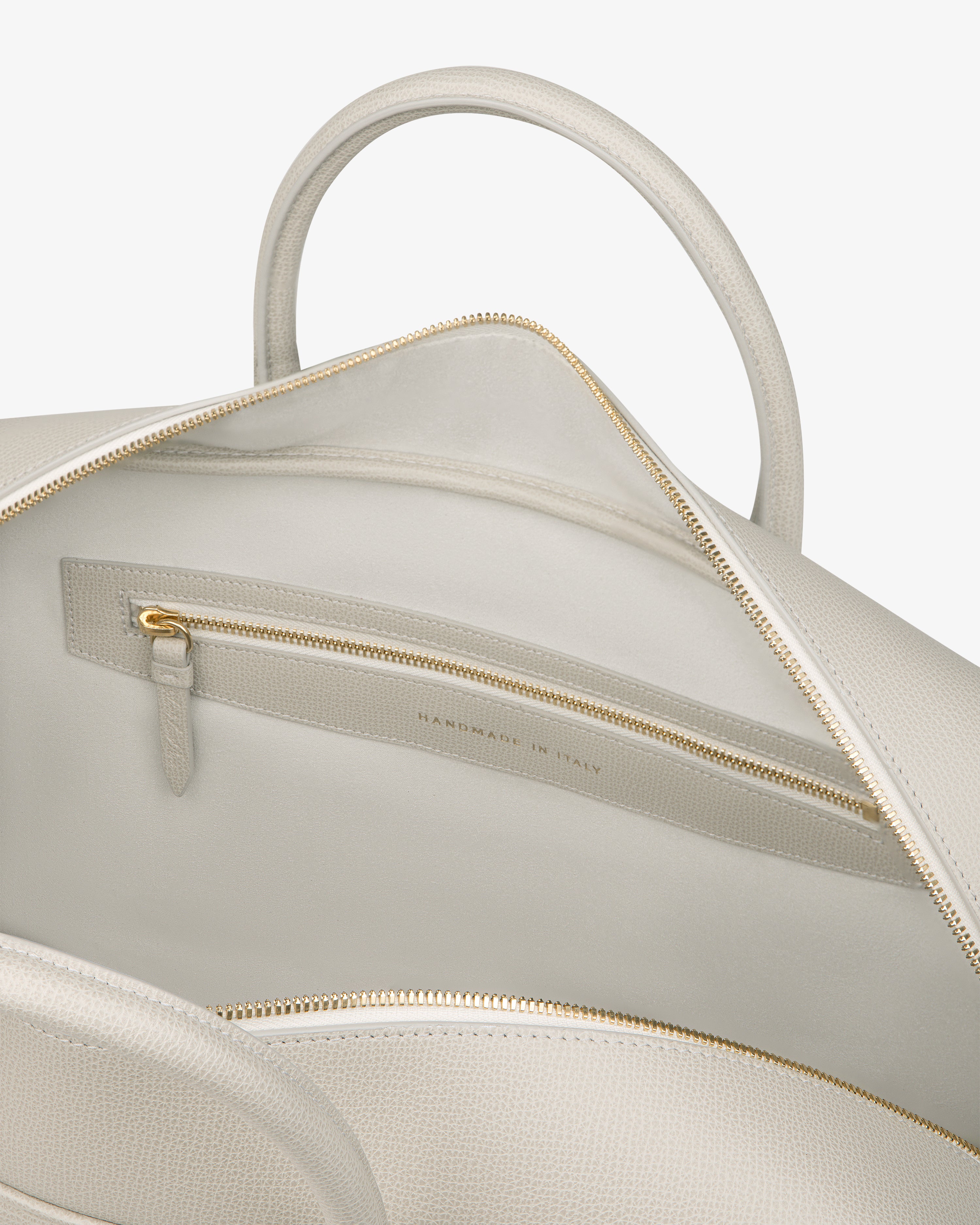 aim-leon-dore-full-grain-leder-weekender-creme-kalbsleder image 8