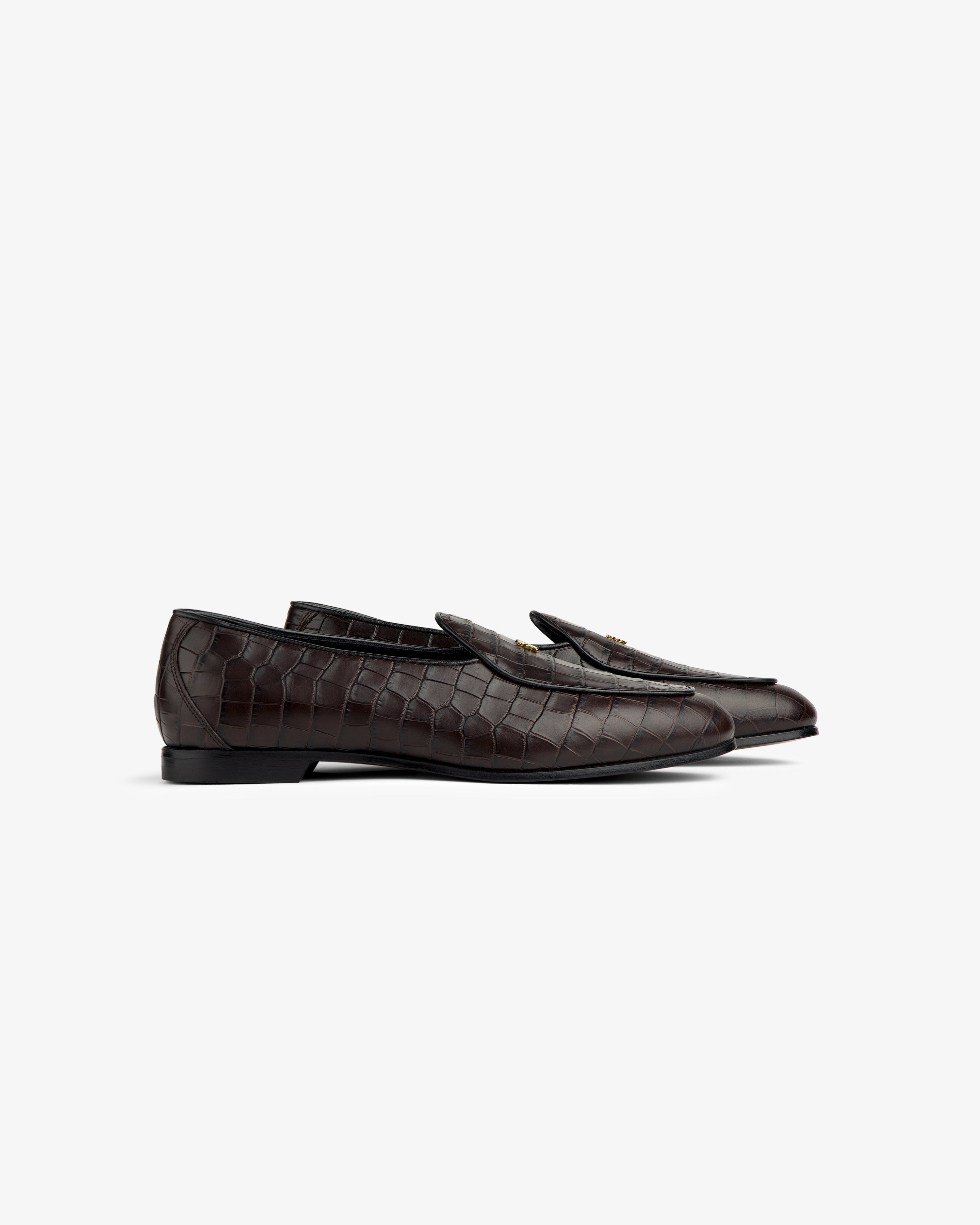 aim-leon-dore-croc-embossed-crest-sal-ni-loafer-brauner-lederloafer image 4
