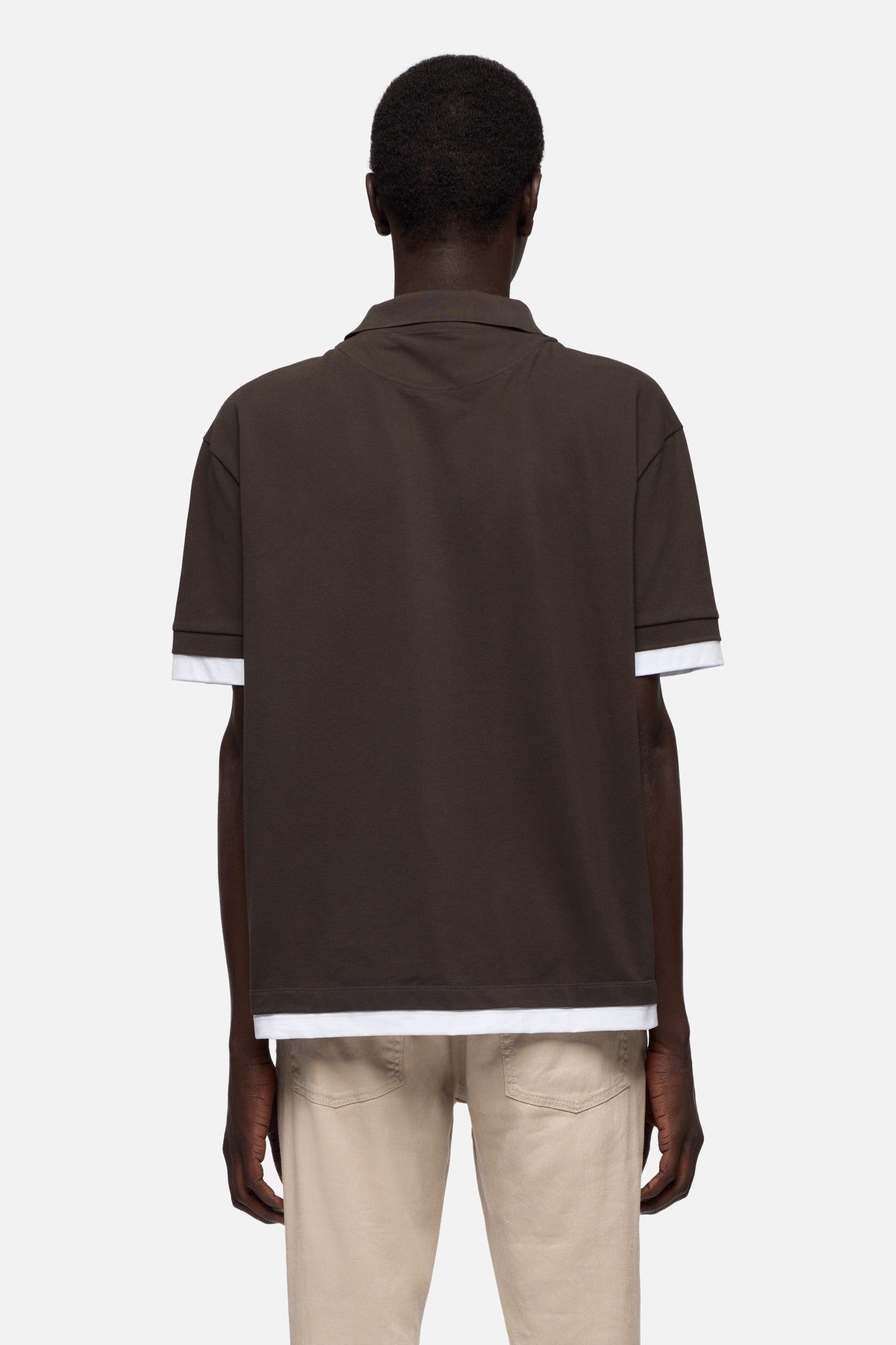 7-for-all-mankind-double-layer-polo-espresso-herren image 5