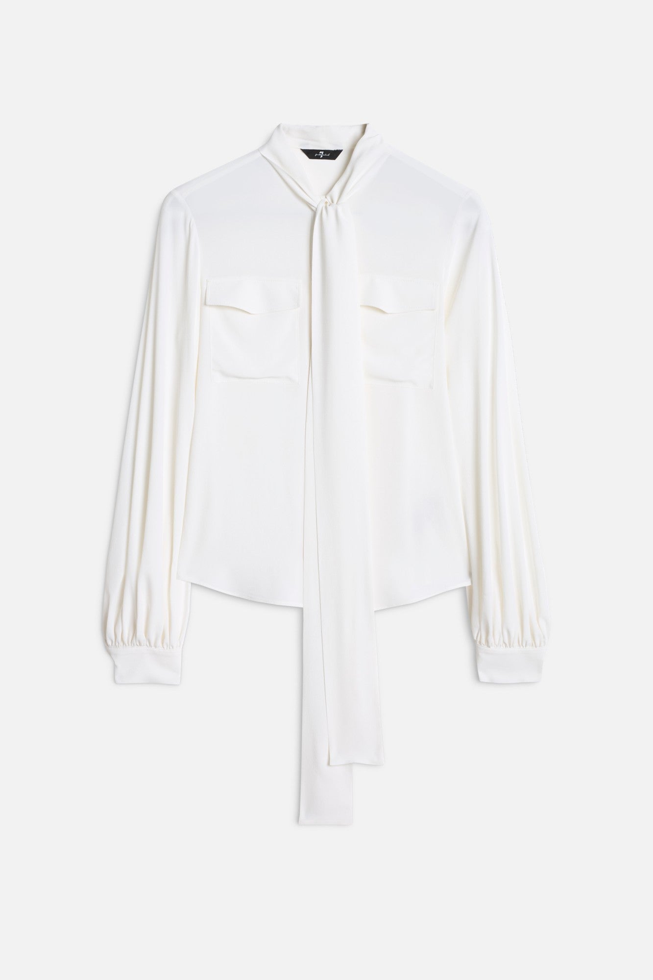 7-for-all-mankind-balloon-sleeve-bluse-silk-optical-white image 1